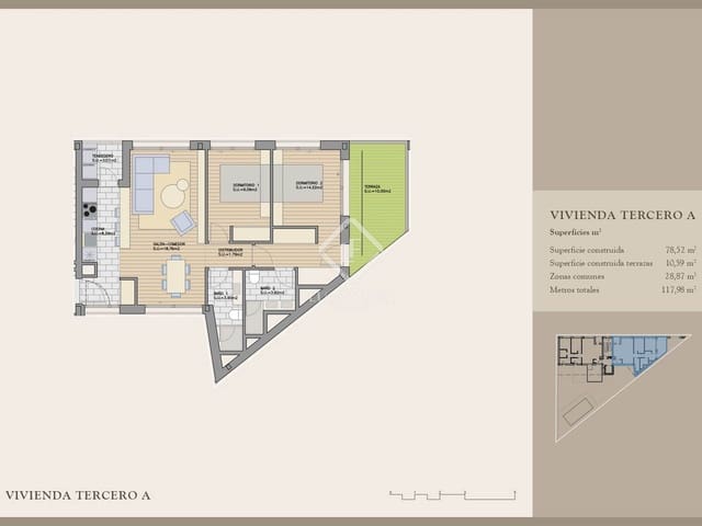 2 sovrum Lägenhet till salu i Madrid stad med pool garage - 717 100 € (Ref: 9345659)