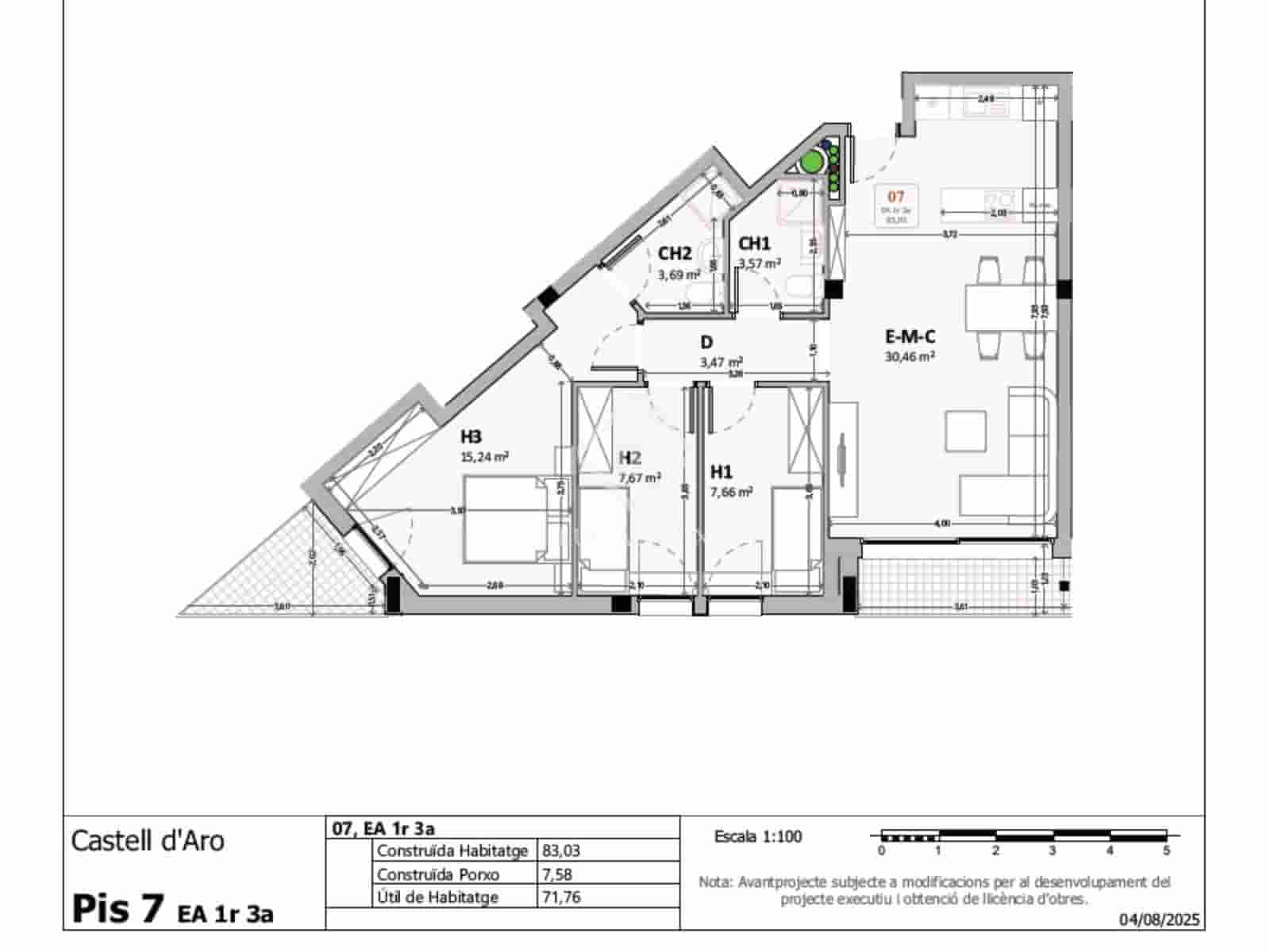 3 soverom Leilighet til salgs i Castell d'Aro med svømmebasseng garasje - € 287 000 (Ref: 9357717)