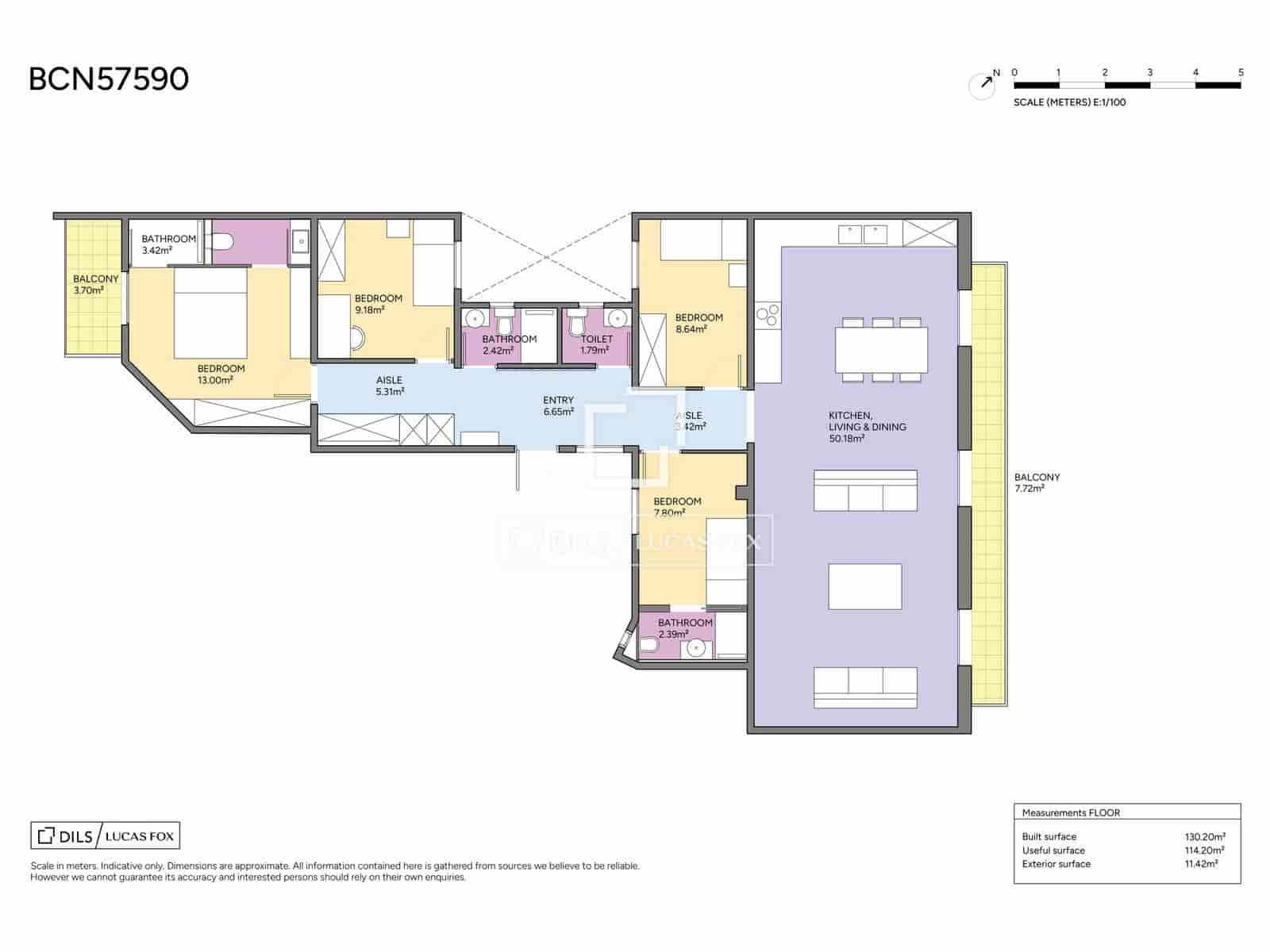 4 camera da letto Appartamento in vendita in Barcelona citta - 1.000.000 € (Rif: 9360448)