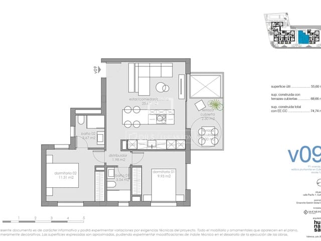 Apartamento de 2 habitaciones en Cullera en venta con piscina - 284.000 € (Ref: 9360769)