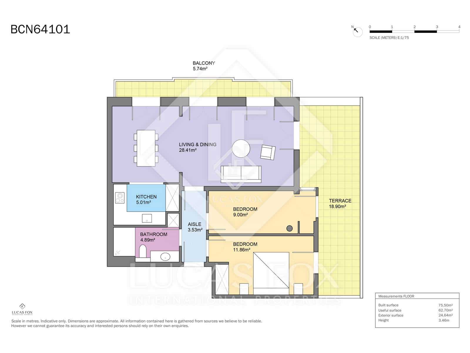 2 chambre Appartement à vendre à Barcelone ville - 775 000 € (Ref: 9373898)