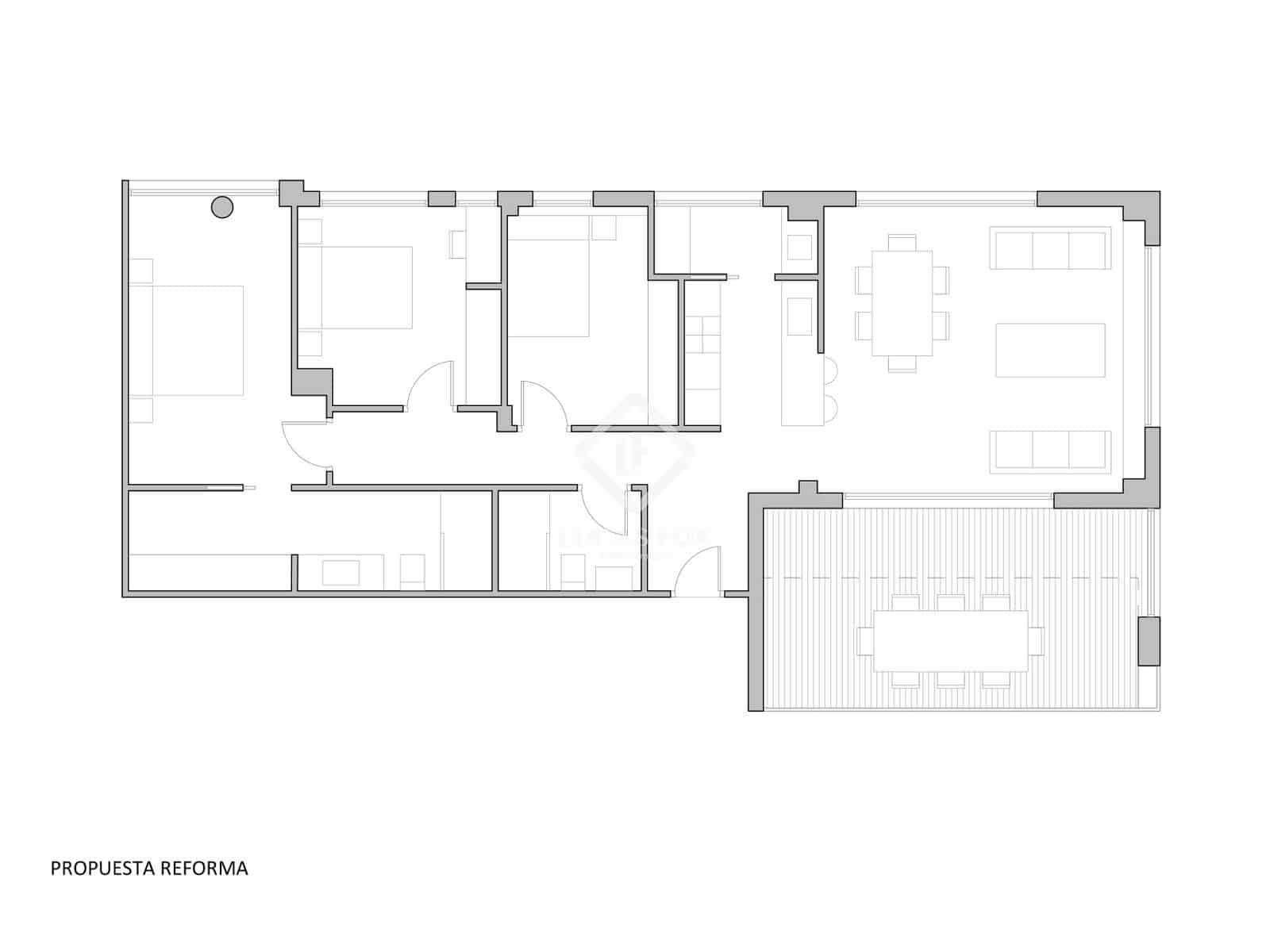 2 sypialnia Penthouse na sprzedaż w Miasto Walencja z basenem garażem - 895 000 € (Ref: 9394245)