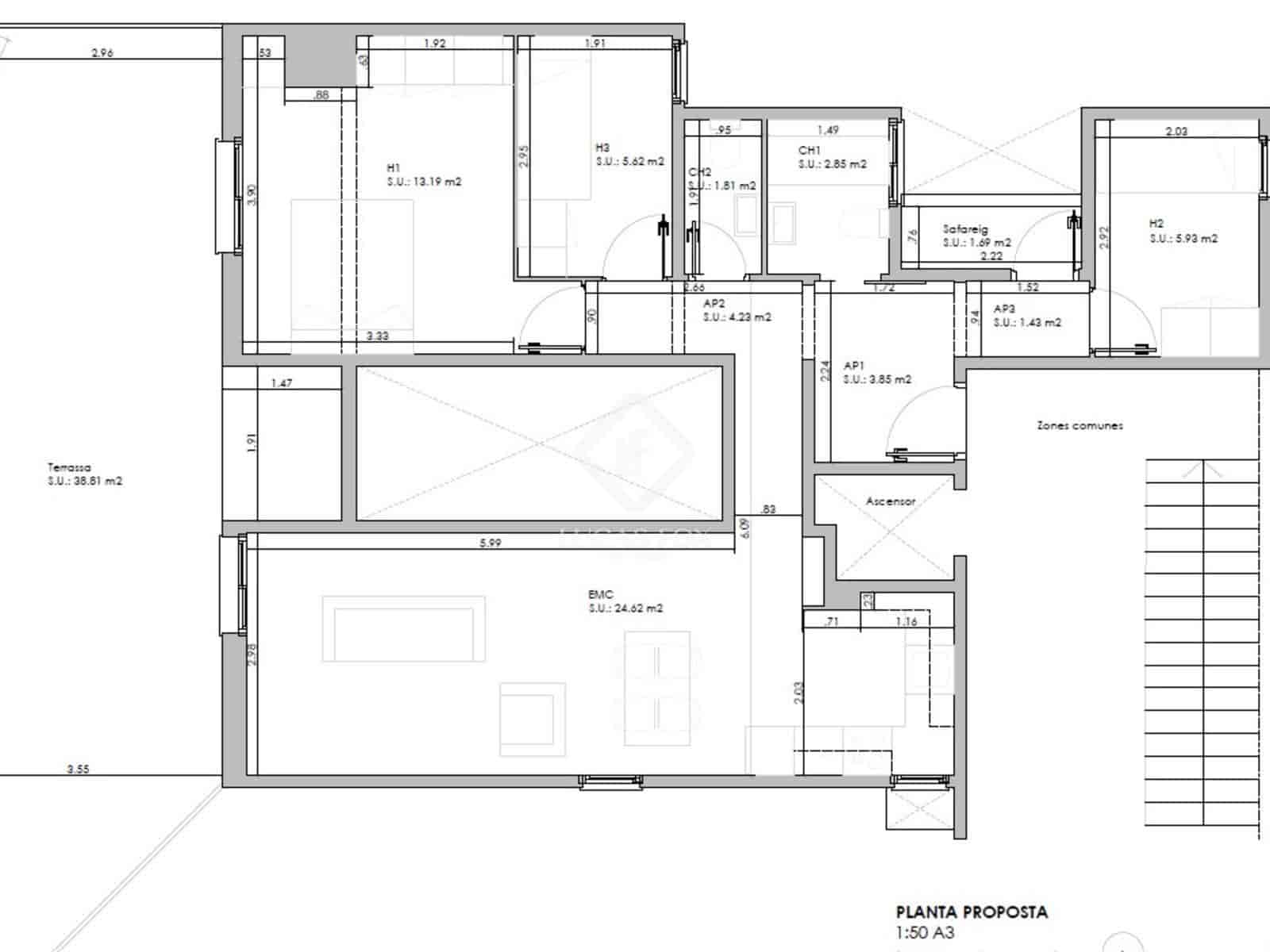 3 chambre Appartement à vendre à Barcelone ville - 625 000 € (Ref: 9396514)