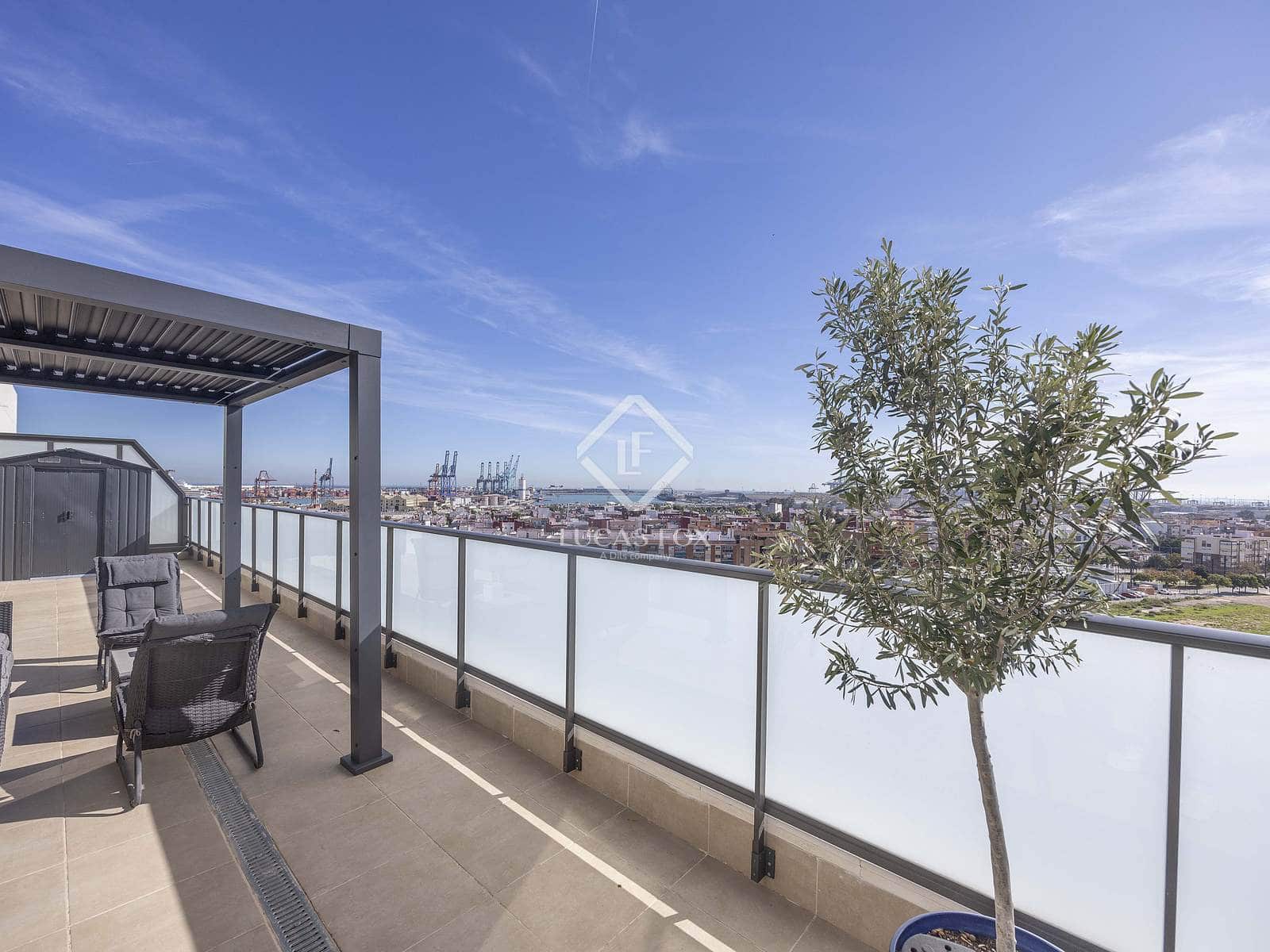 3 slaapkamer Penthouse te huur in Valencia stad met zwembad garage - € 3.500 (Ref: 9401733)