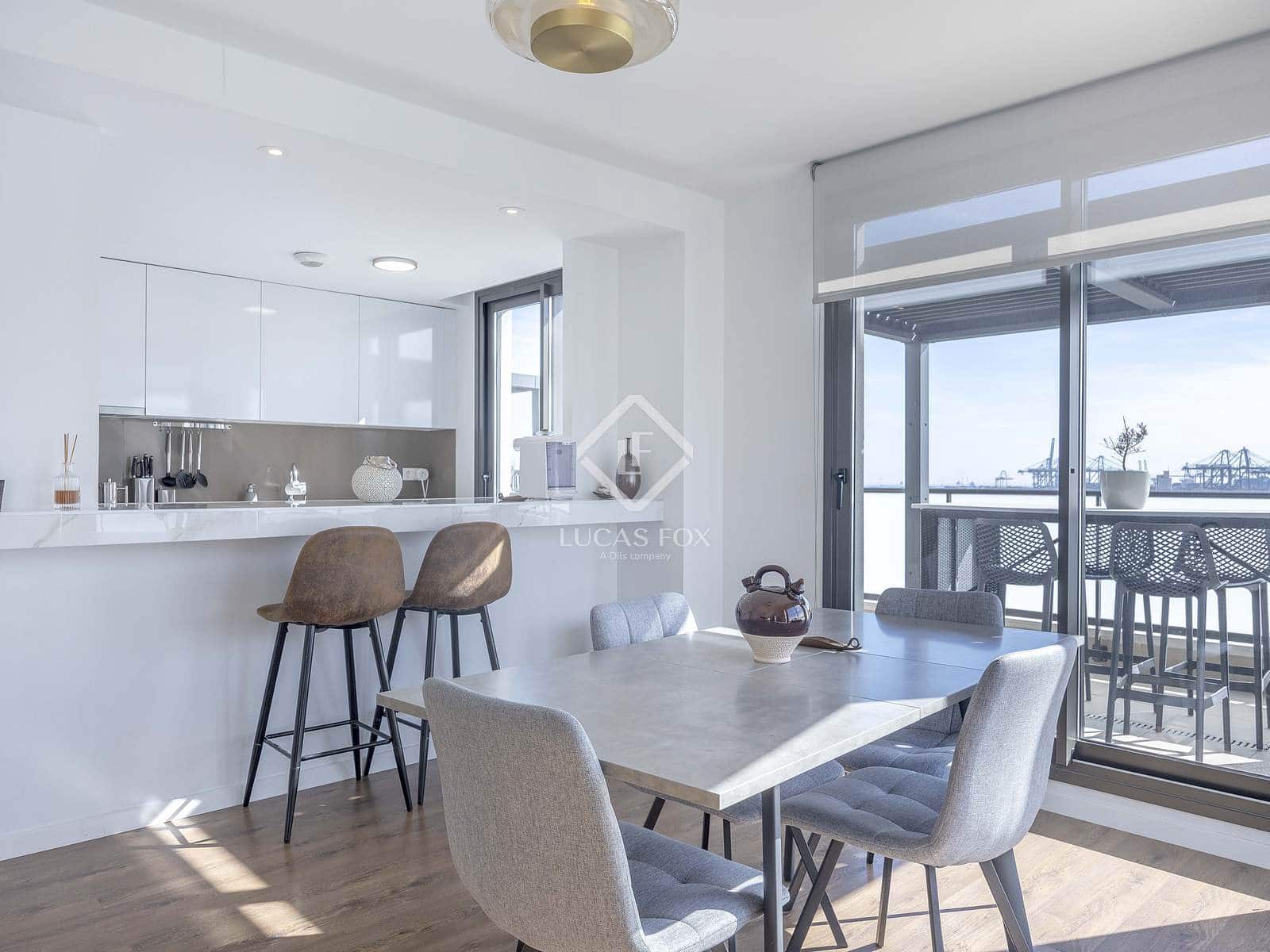 3 slaapkamer Penthouse te huur in Valencia stad met zwembad garage - € 3.500 (Ref: 9401733)