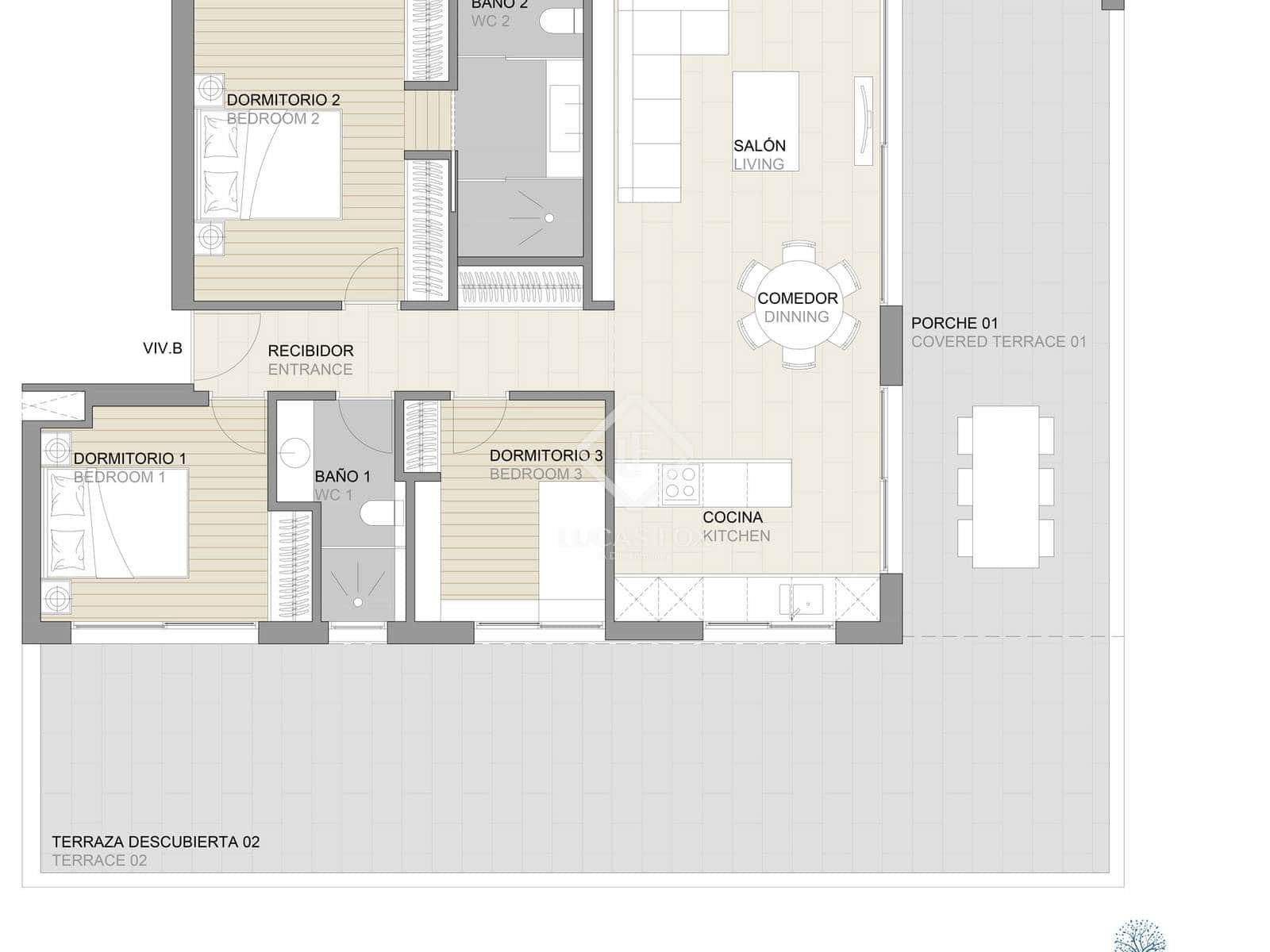 3 soverom Penthouse til salgs i Palma de Mallorca med svømmebasseng garasje - € 2 600 000 (Ref: 9409869)