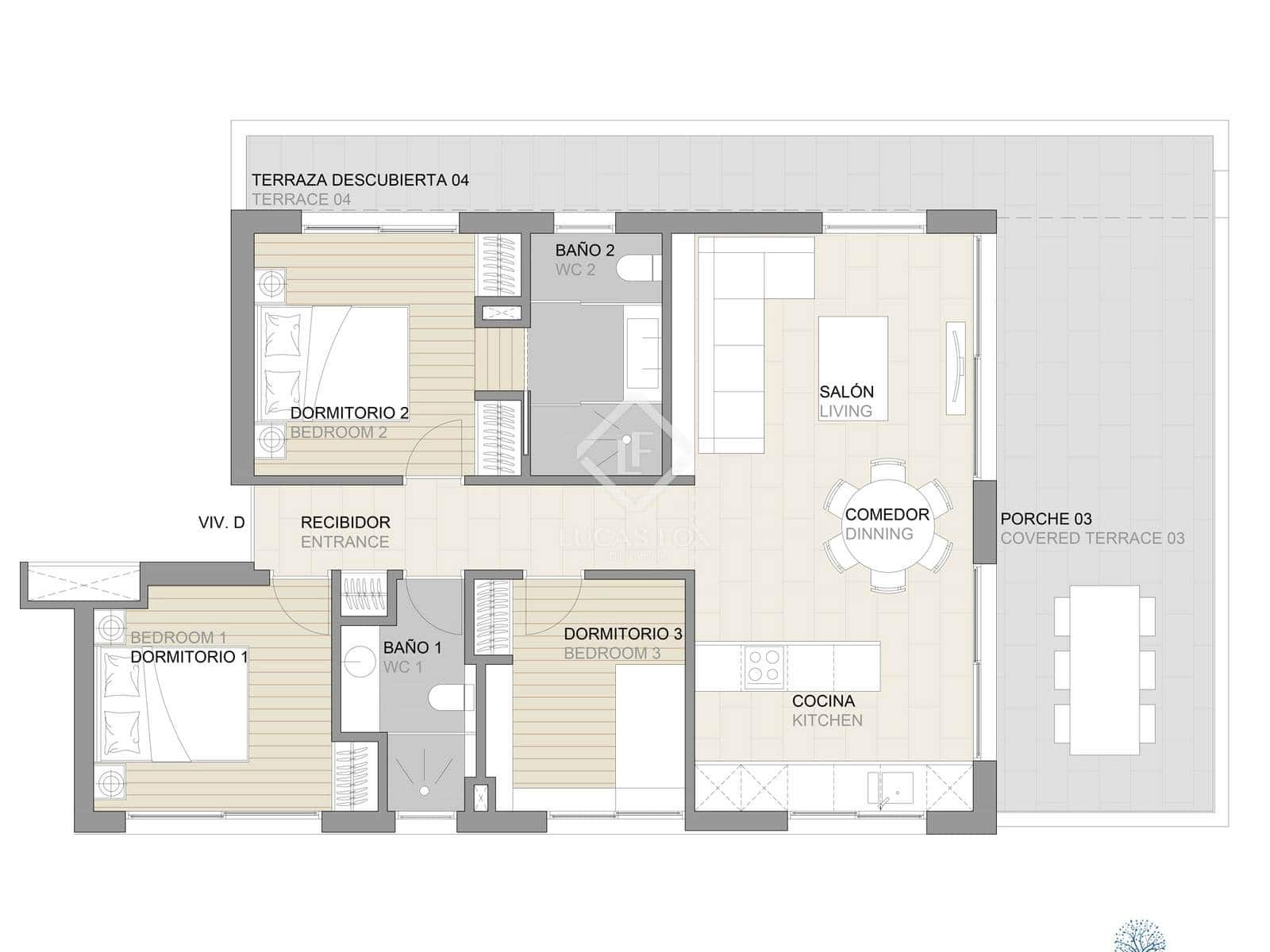 3 soverom Penthouse til salgs i Palma de Mallorca med svømmebasseng garasje - € 2 600 000 (Ref: 9409869)