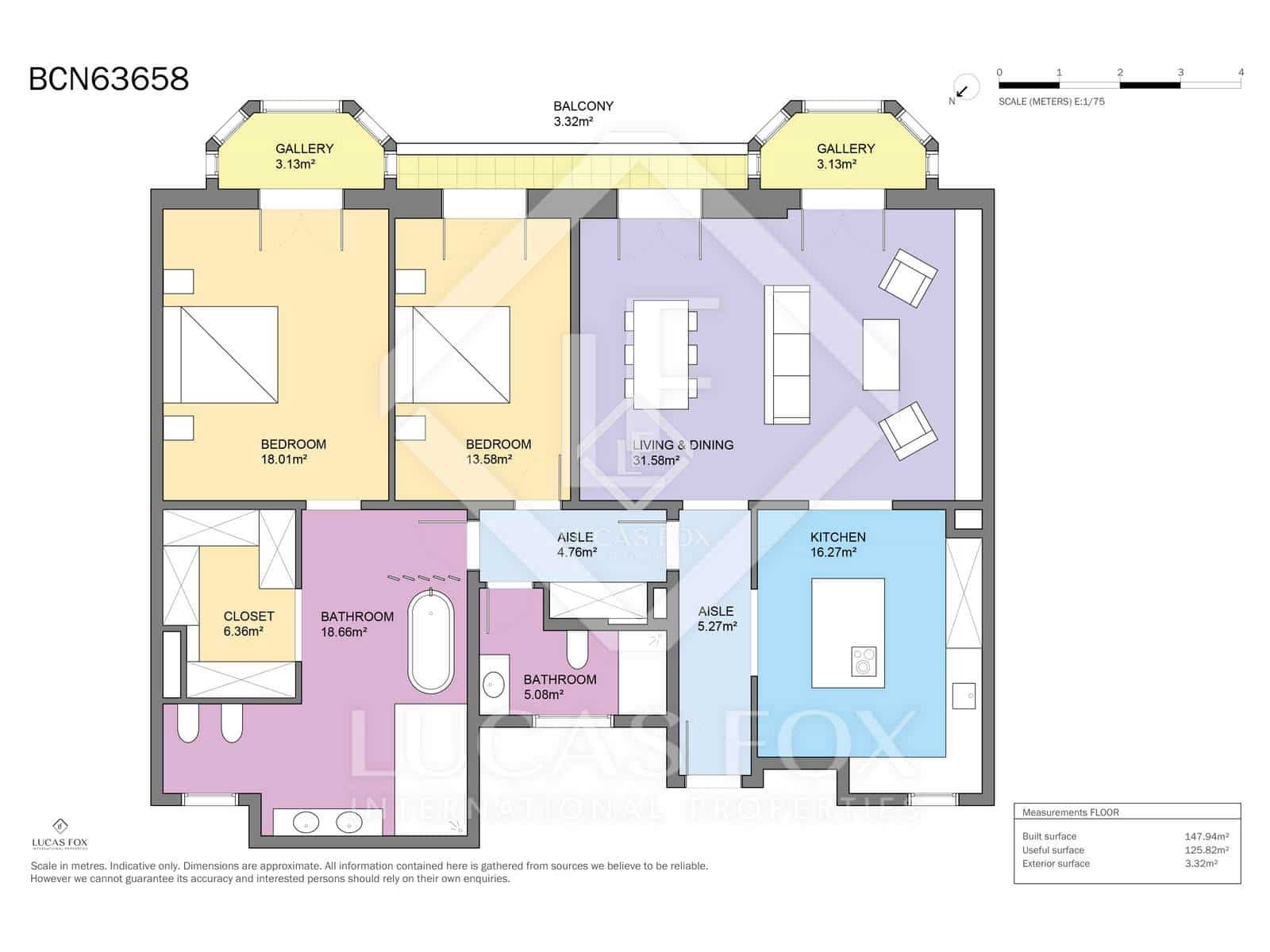2 quarto Apartamento para venda em Barcelona cidade - 1 695 000 € (Ref: 9410074)
