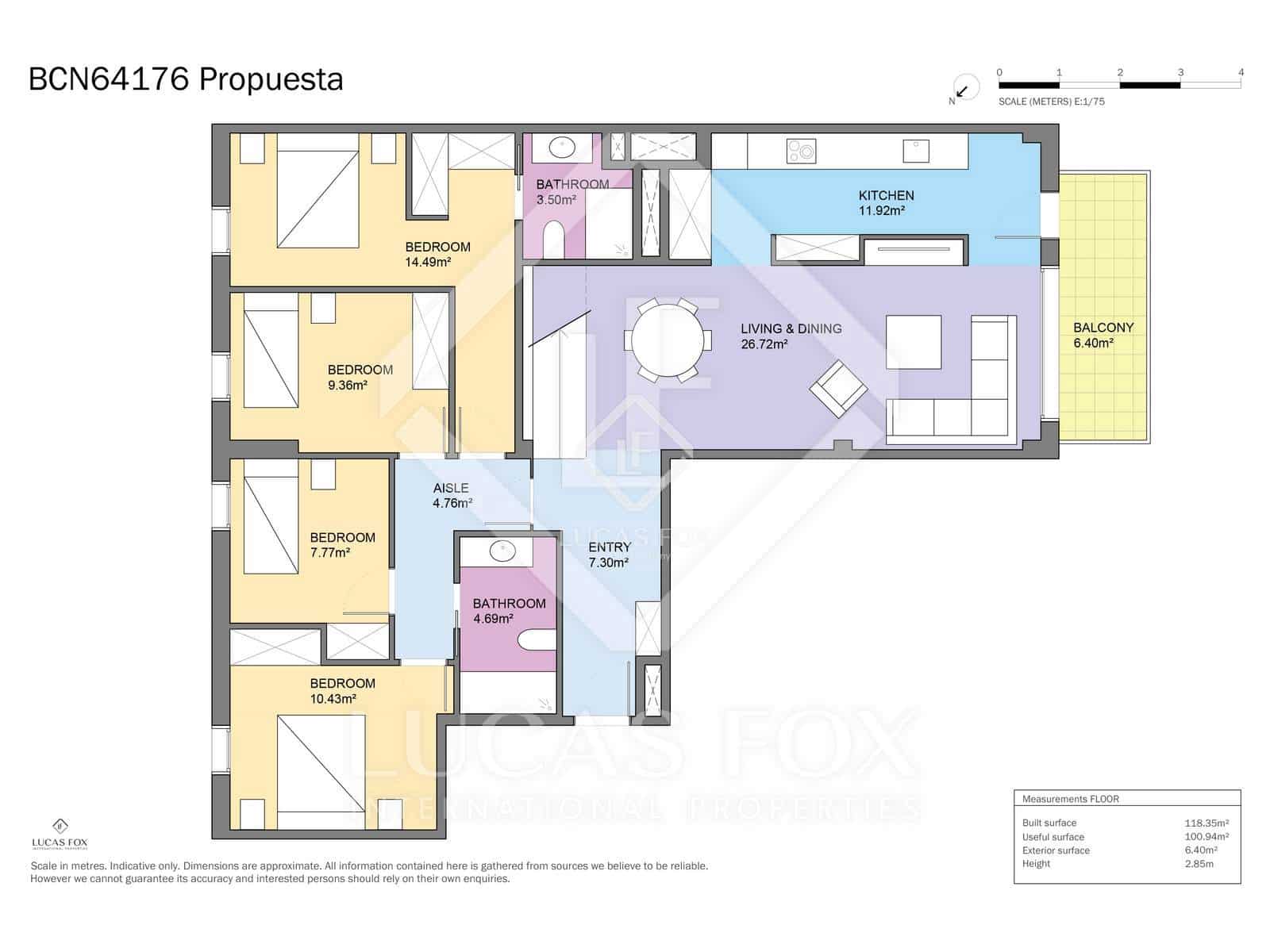 4 soveværelse Penthouse til salg i Barcelona by med garage - € 1.250.000 (Ref: 9412643)
