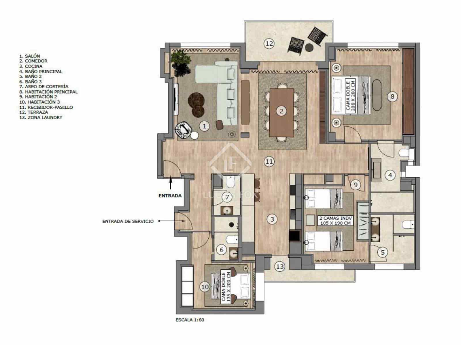 3 bedroom Apartment for sale in Madrid city - € 1,650,000 (Ref: 9412647)