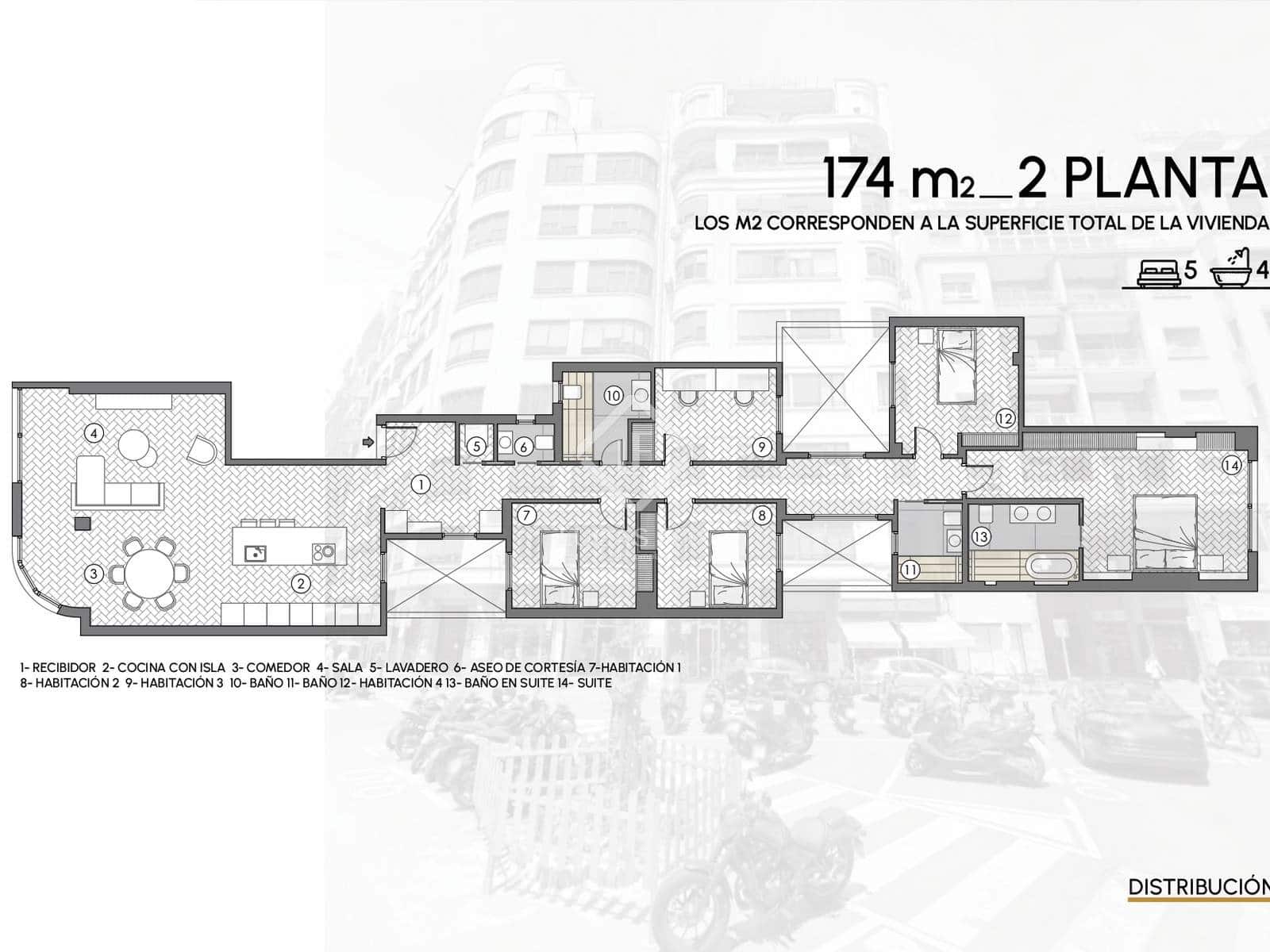5 slaapkamer Appartement te koop in Valencia stad - € 990.000 (Ref: 9414917)