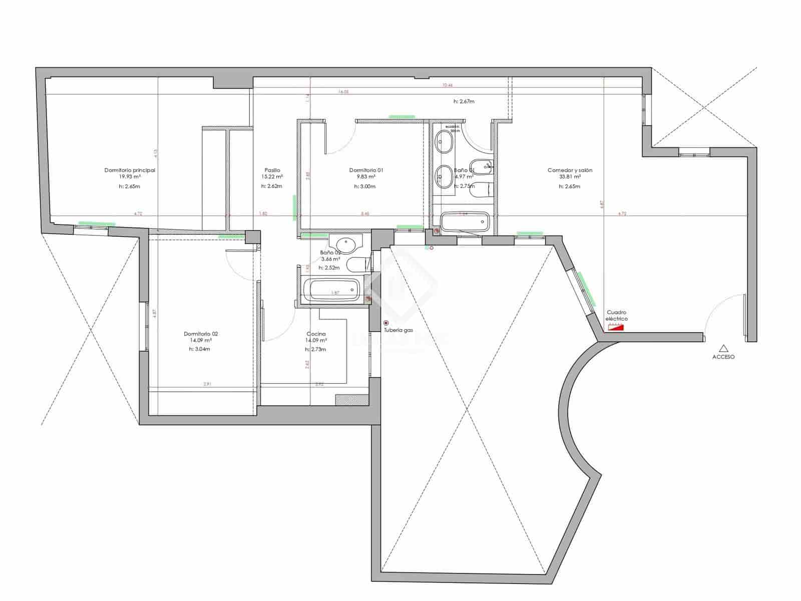 3 Zimmer Apartment zu verkaufen in Madrid Stadt - 2.260.000 € (Ref: 9415234)
