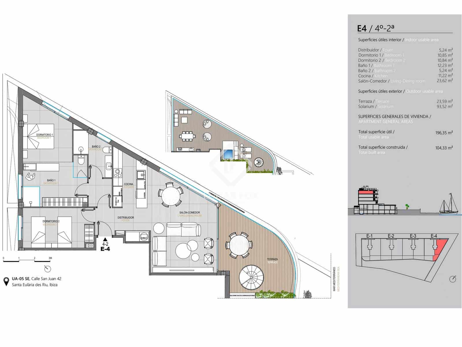 2 sypialnia Apartament na sprzedaż w Santa Eulalia / Santa Eularia z basenem garażem - 2 844 000 € (Ref: 9432511)