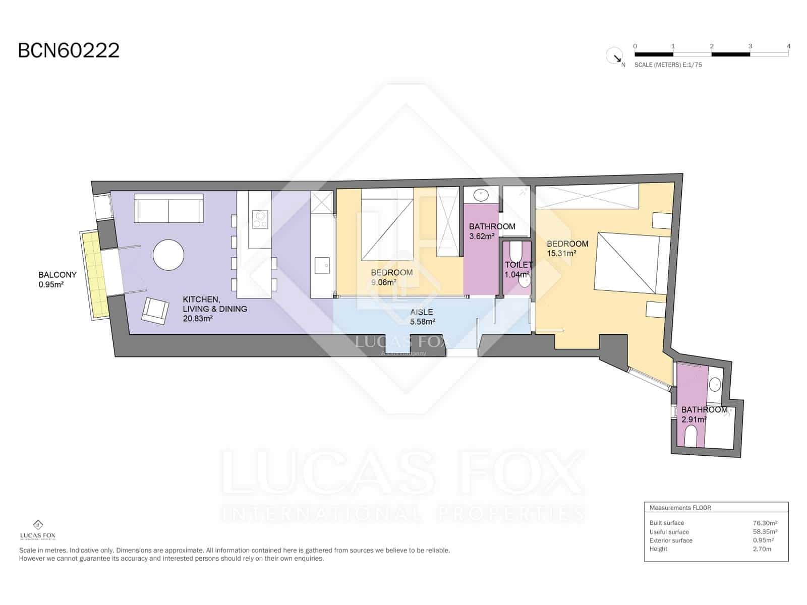 2 sovrum Lägenhet att hyra i Barcelona stad - 2 400 € (Ref: 9436284)