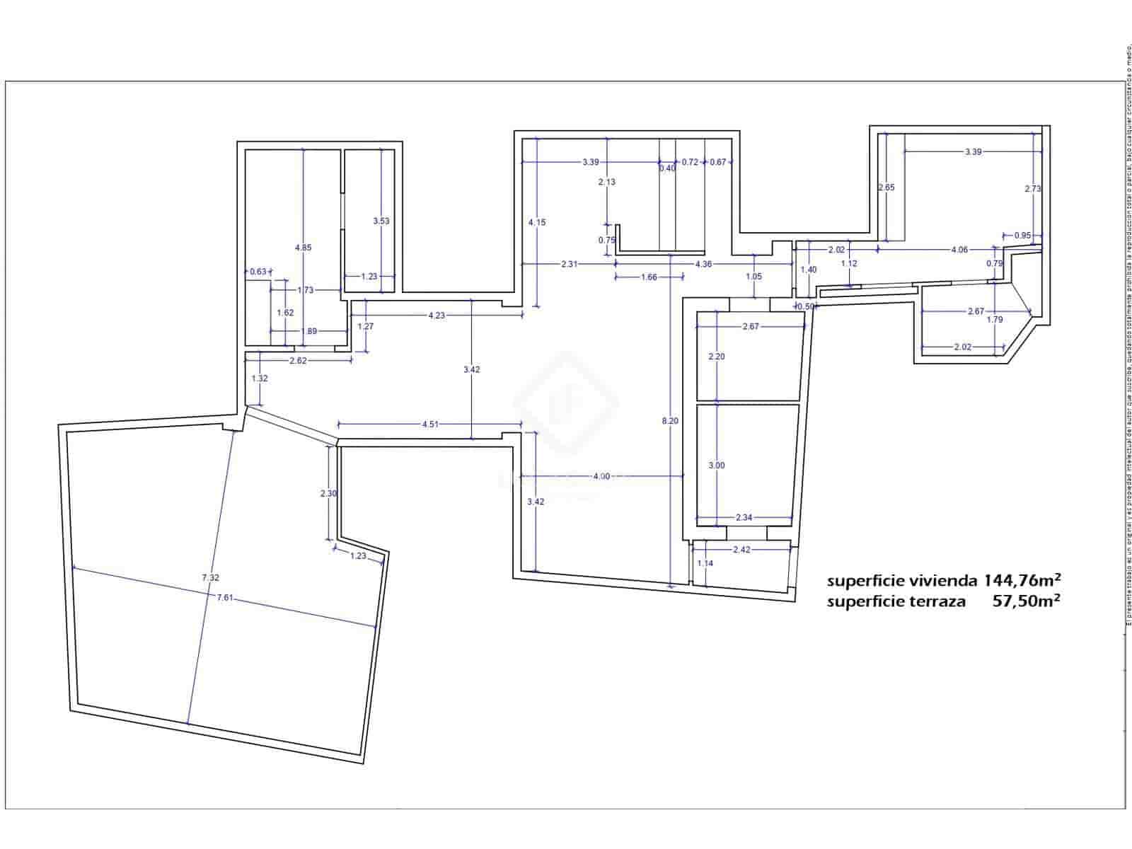 3 quarto Penthouse para venda em Valencia cidade - 1 380 000 € (Ref: 9438937)
