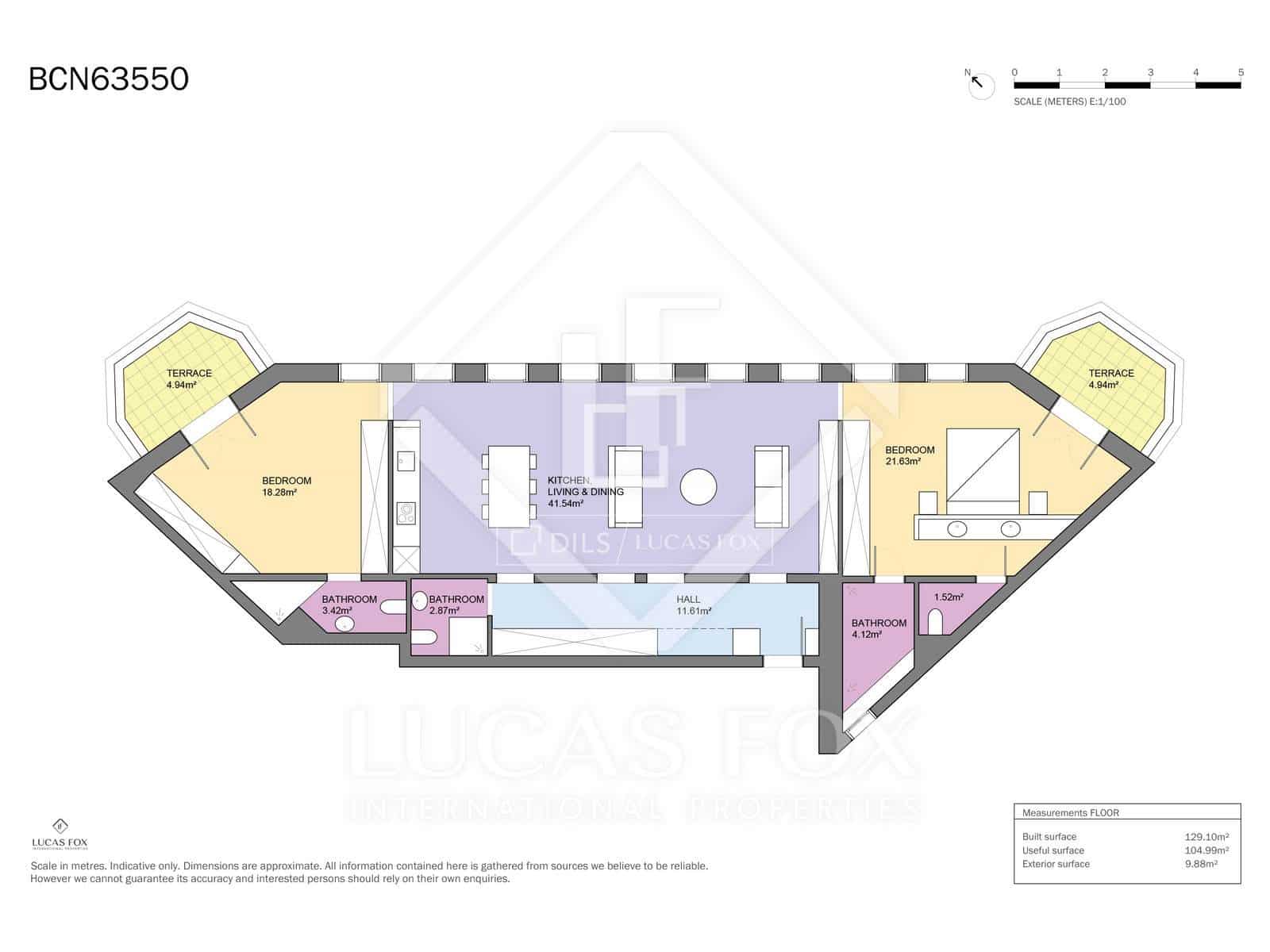 2 soveværelse Lejlighed til salg i Barcelona by - € 1.399.000 (Ref: 9444878)