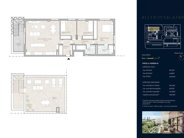 3 slaapkamer Penthouse te koop in Madrid stad met zwembad garage - € 1.642.500 (Ref: 9447425)