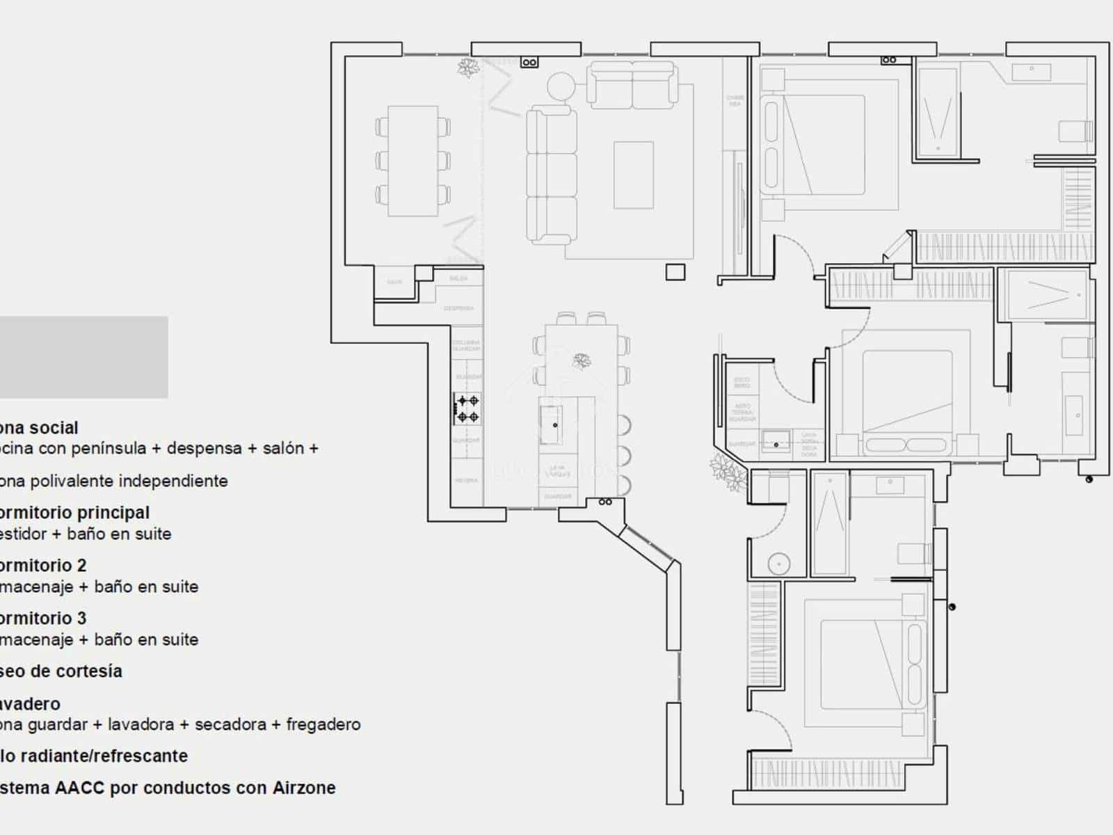 3 soveværelse Lejlighed til salg i Madrid by - € 1.695.000 (Ref: 9449701)