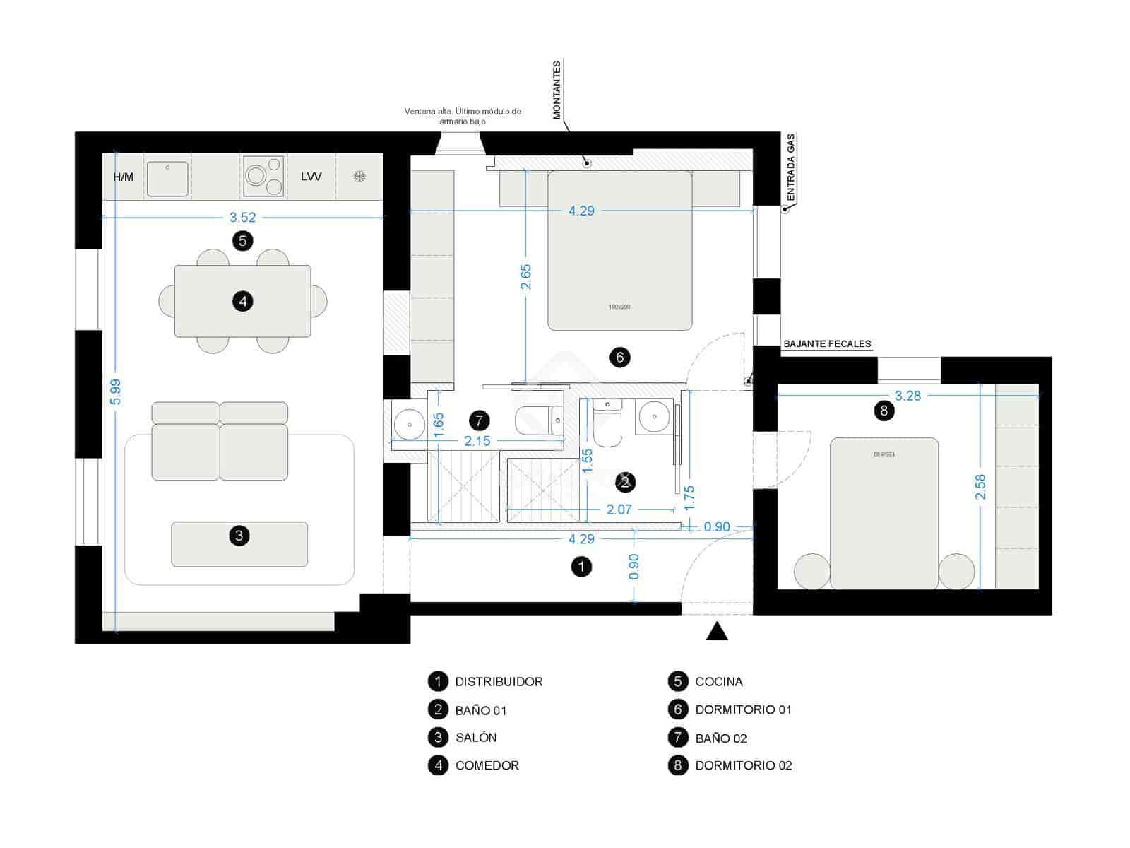 2 Zimmer Apartment zu verkaufen in Madrid Stadt - 785.000 € (Ref: 9454798)