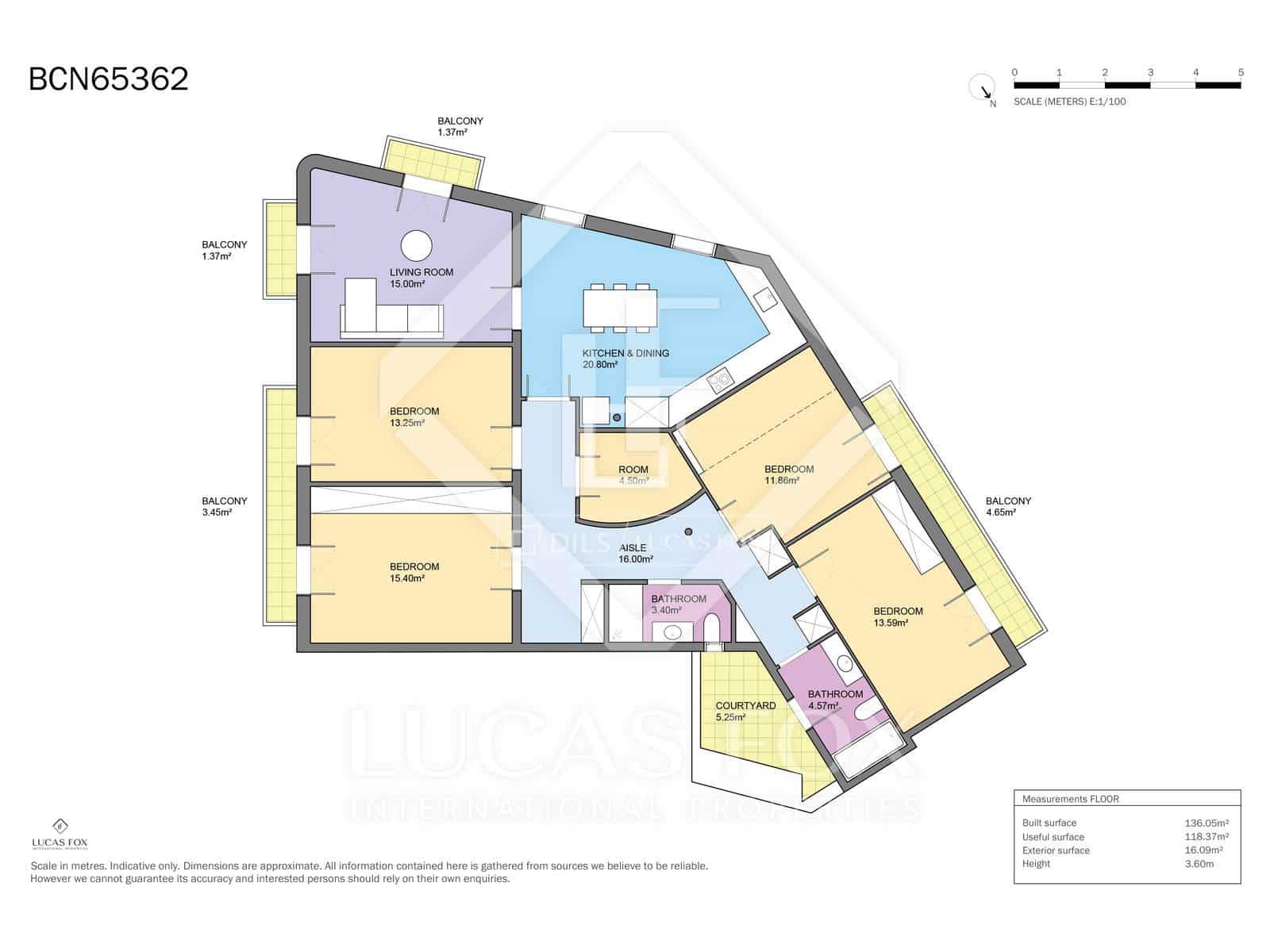 4 Zimmer Apartment zu verkaufen in Barcelona Stadt - 1.350.000 € (Ref: 9495138)