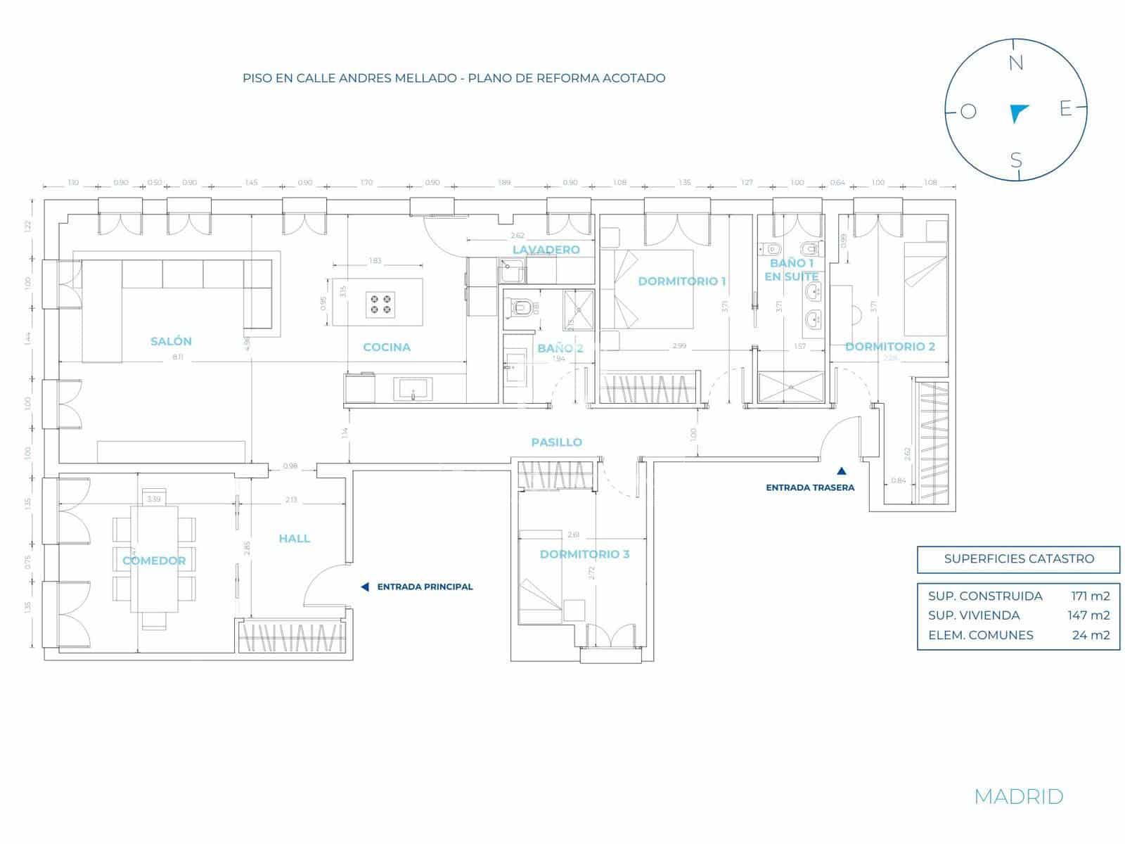 3 bedroom Apartment for sale in Madrid city with garage - € 1,575,000 (Ref: 9500342)