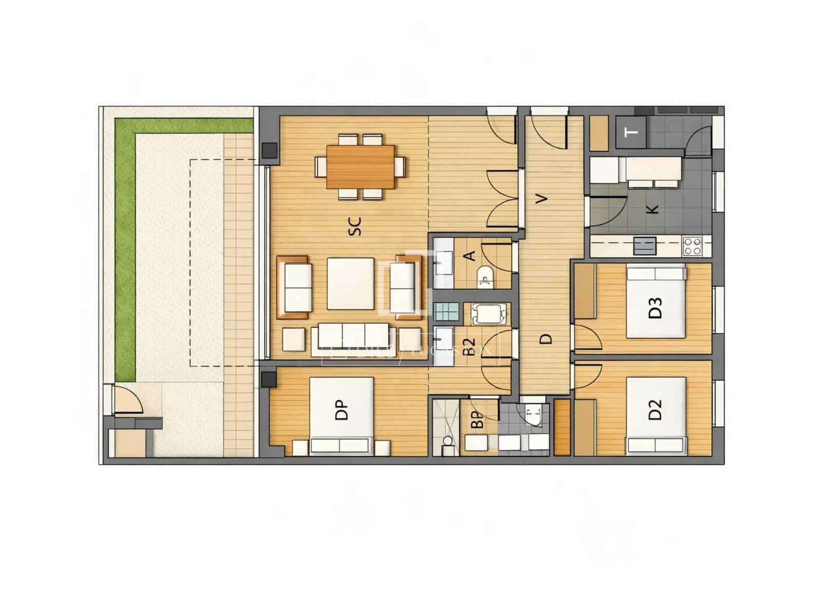 3 camera da letto Appartamento in vendita in Madrid citta con piscina garage - 1.270.000 € (Rif: 9506233)