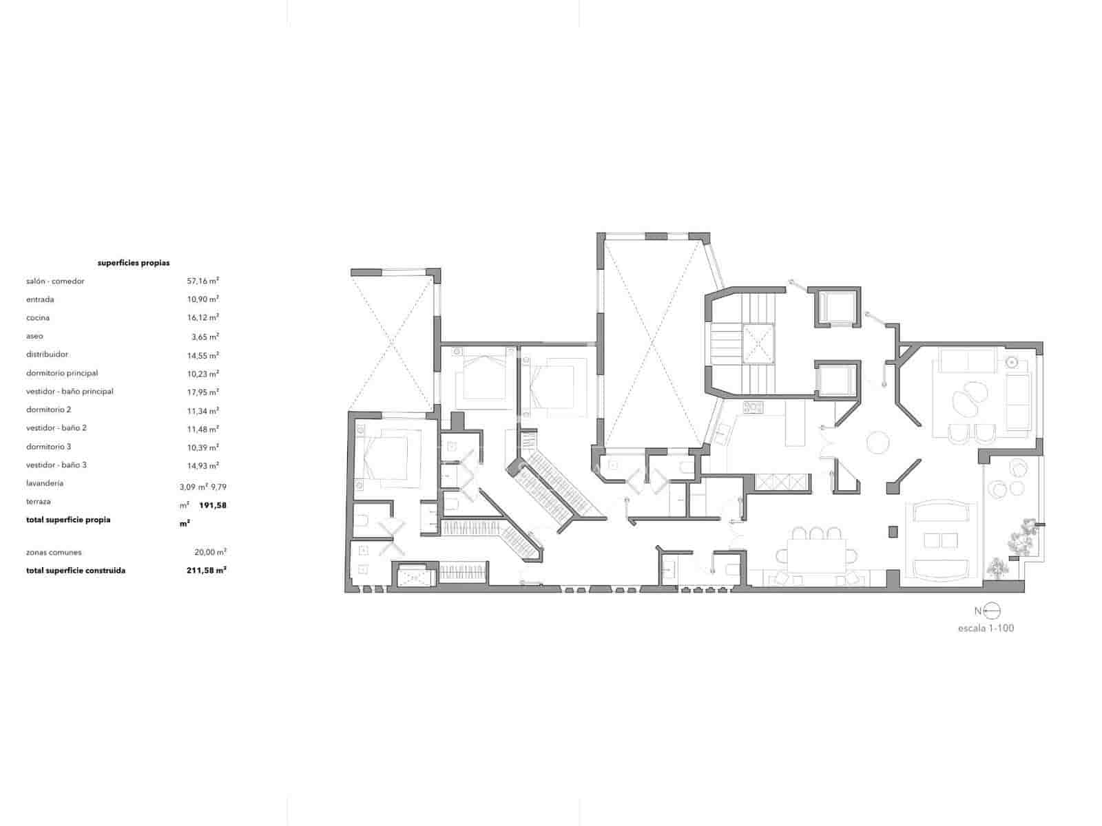 3 chambre Appartement à vendre à Madrid ville - 2 950 000 € (Ref: 9531972)