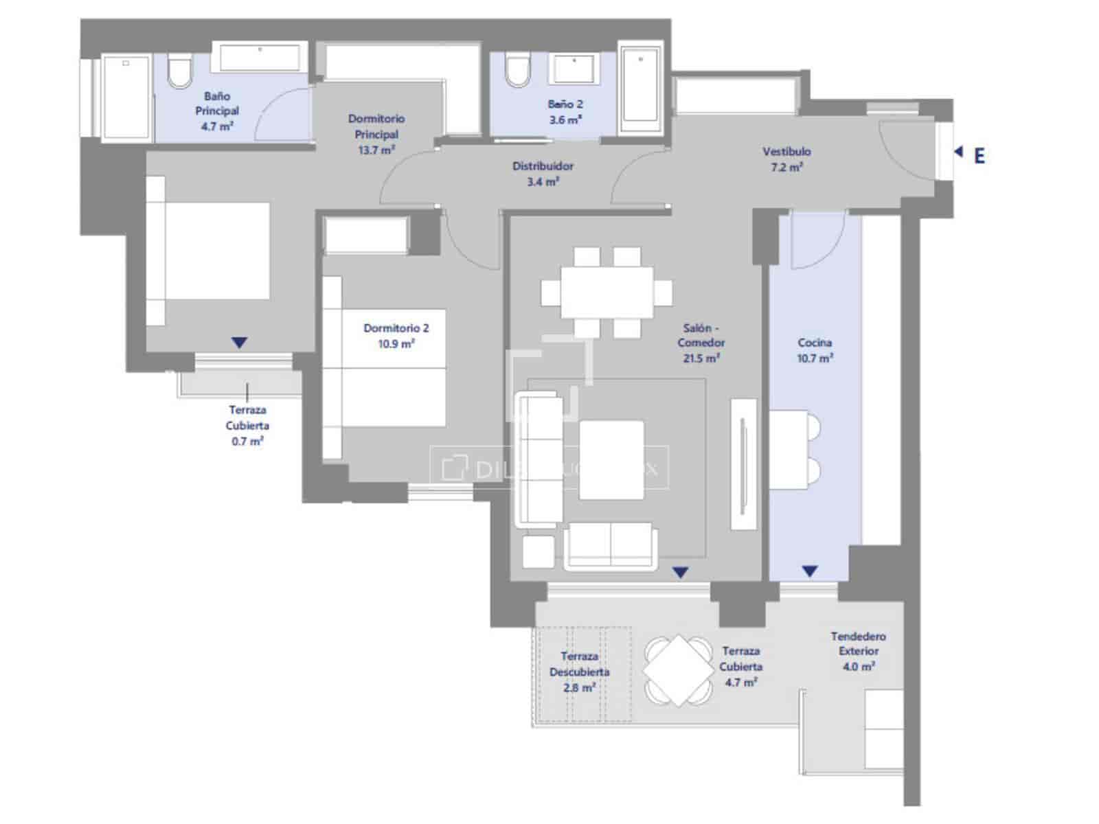 Apartamento de 2 habitaciones en Madrid ciudad en alquiler con piscina garaje - 3.500 € (Ref: 9532164)