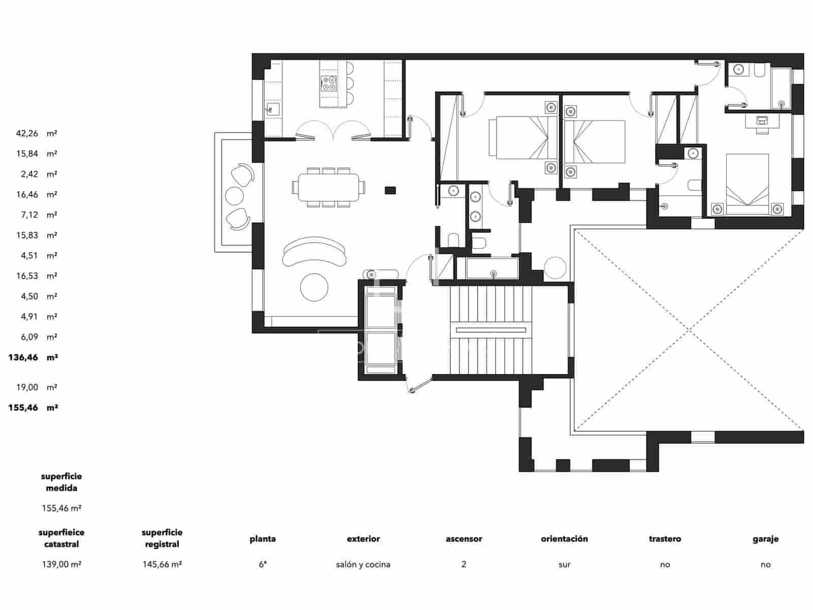 3 sypialnia Apartament na sprzedaż w Miasto Madryt - 1 450 000 € (Ref: 9539031)