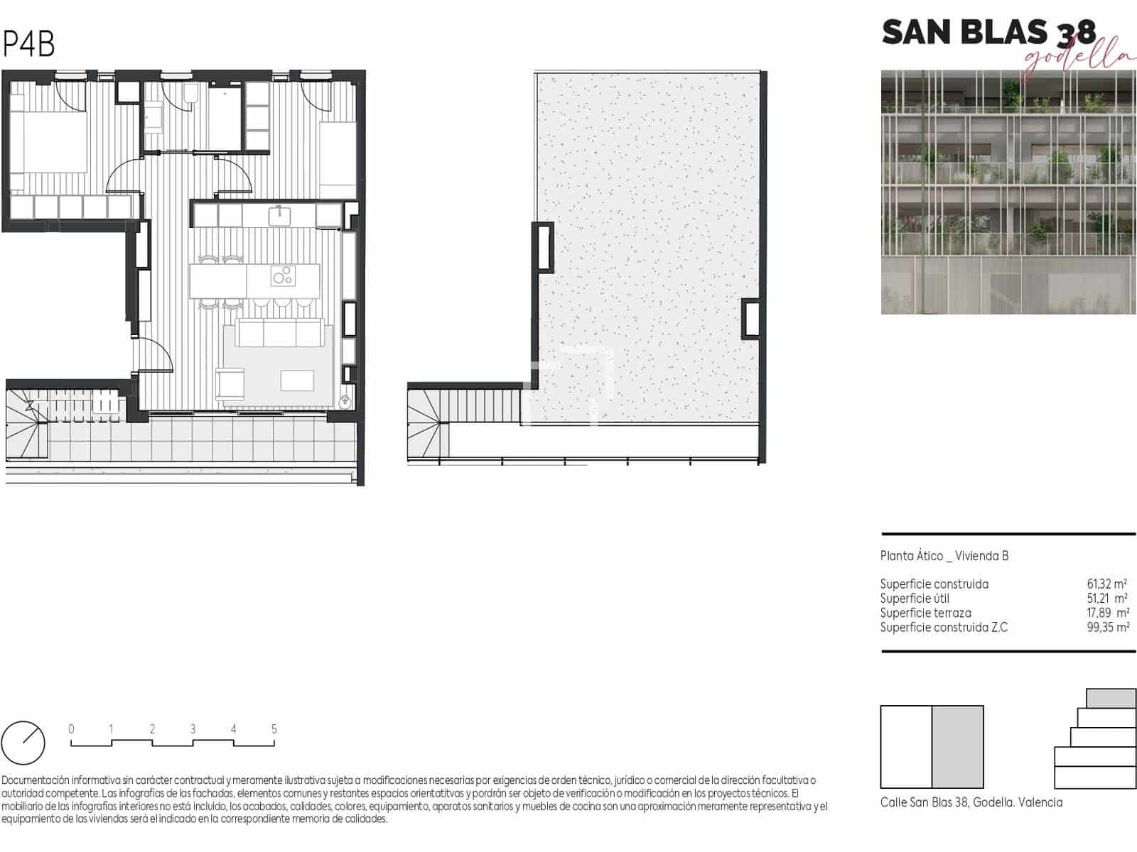 2 bedroom Penthouse for sale in Godella with pool garage - € 470,022 (Ref: 9540723)