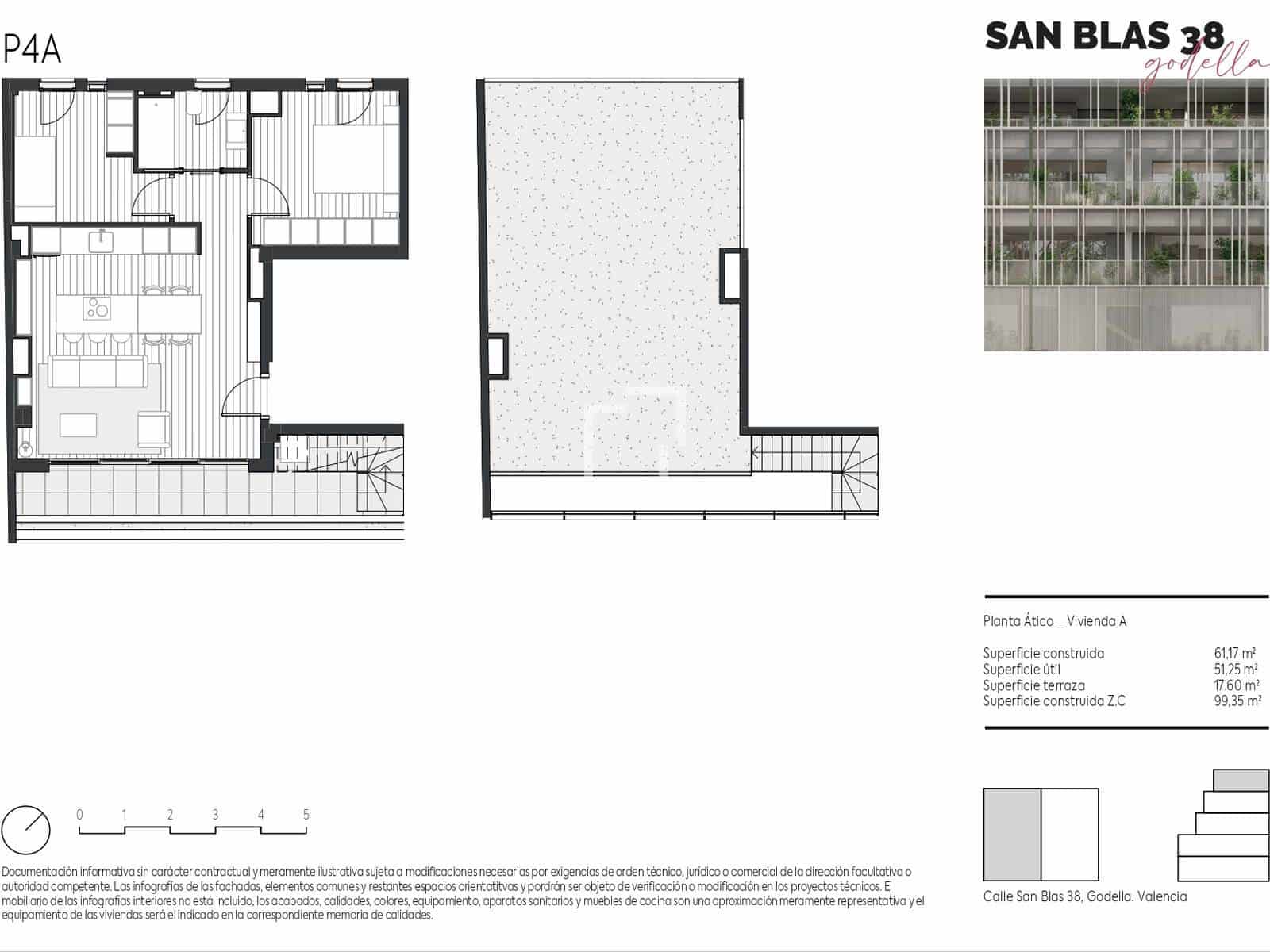 2 bedroom Penthouse for sale in Godella with pool garage - € 466,536 (Ref: 9540724)