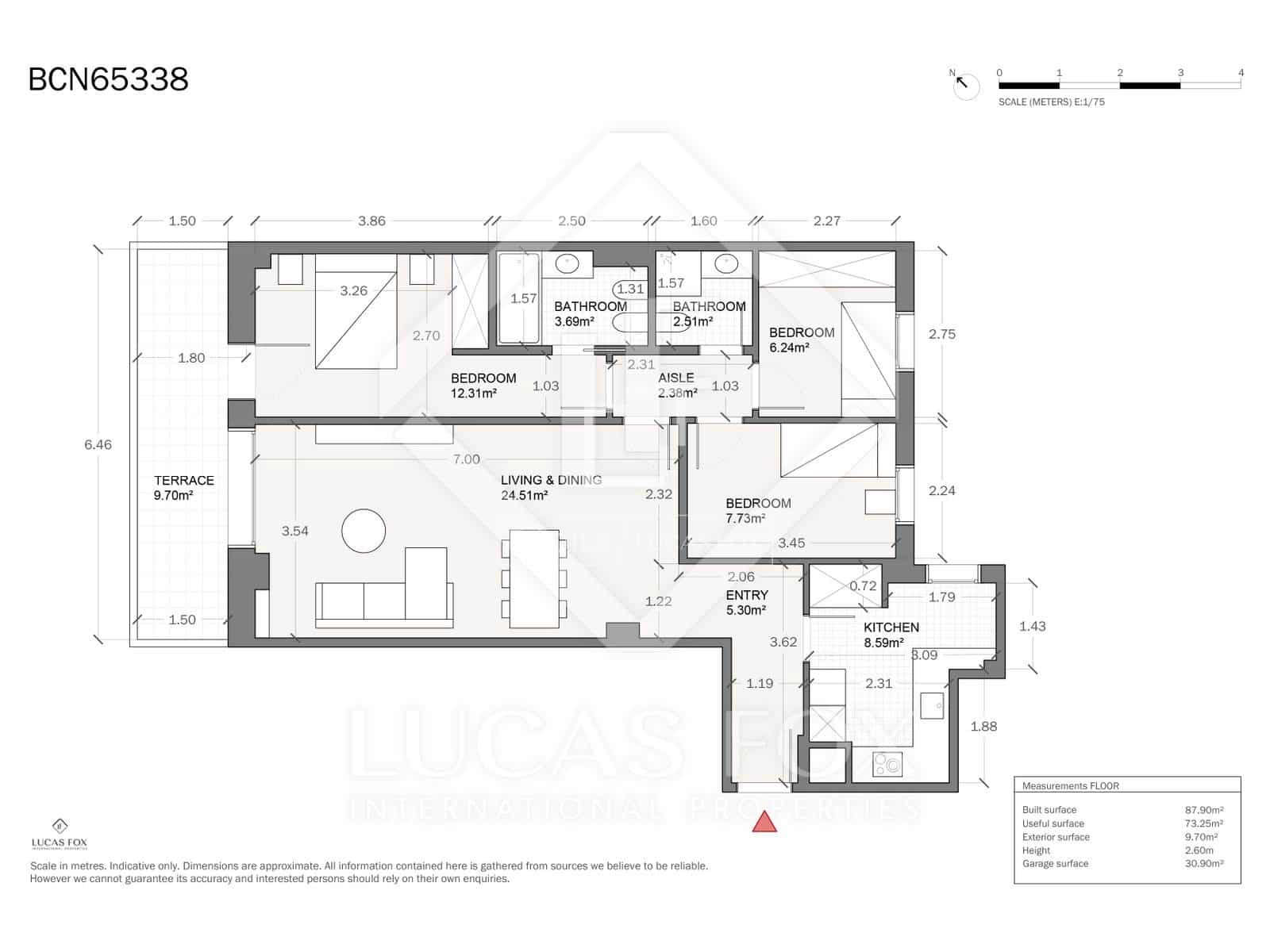 3 quarto Apartamento para venda em Barcelona cidade com piscina garagem - 680 000 € (Ref: 9542255)