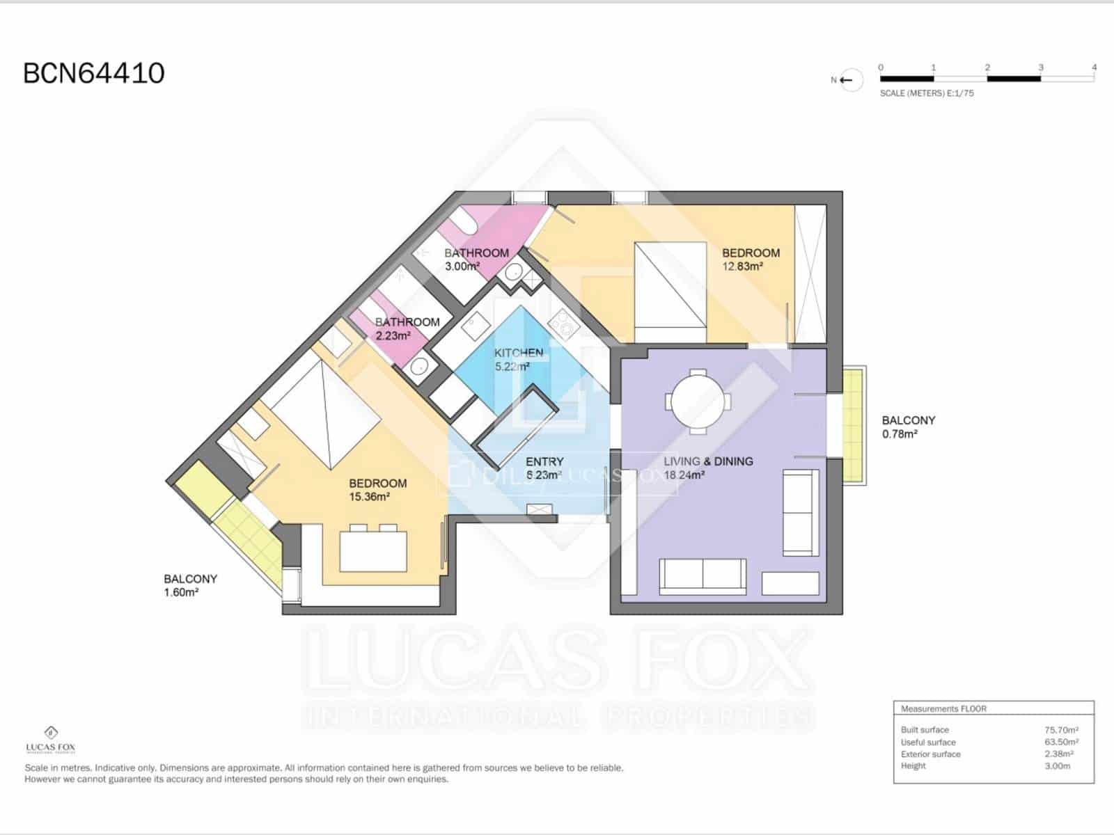 2 quarto Apartamento para venda em Barcelona cidade - 515 000 € (Ref: 9542256)