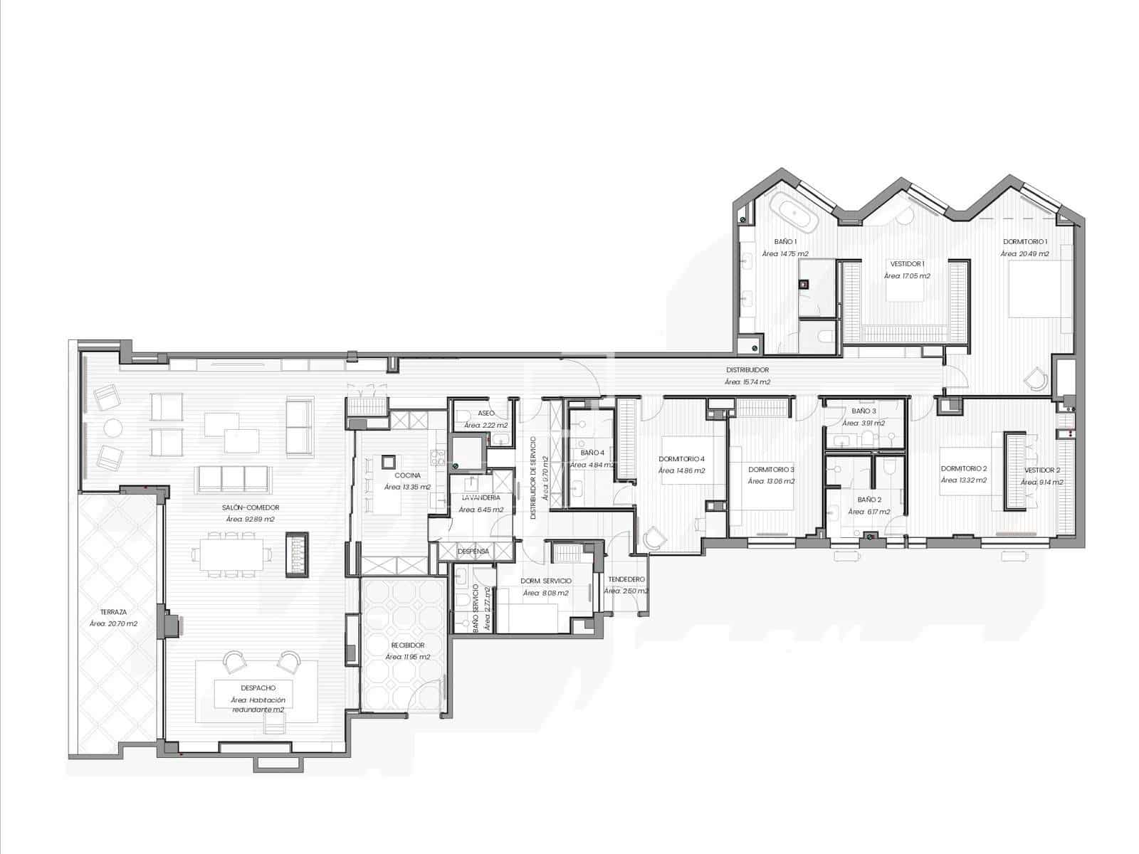 5 chambre Appartement à vendre à Madrid ville avec garage - 4 990 000 € (Ref: 9542473)