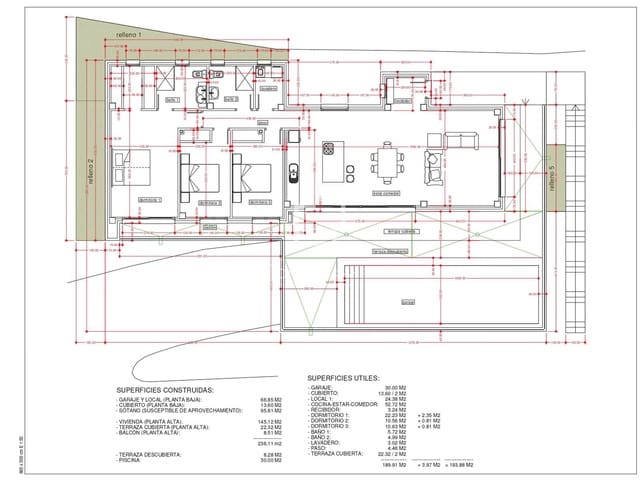 Chalet de 3 habitaciones en Pedreguer en venta con piscina garaje - 728.000 € (Ref: 9552535)