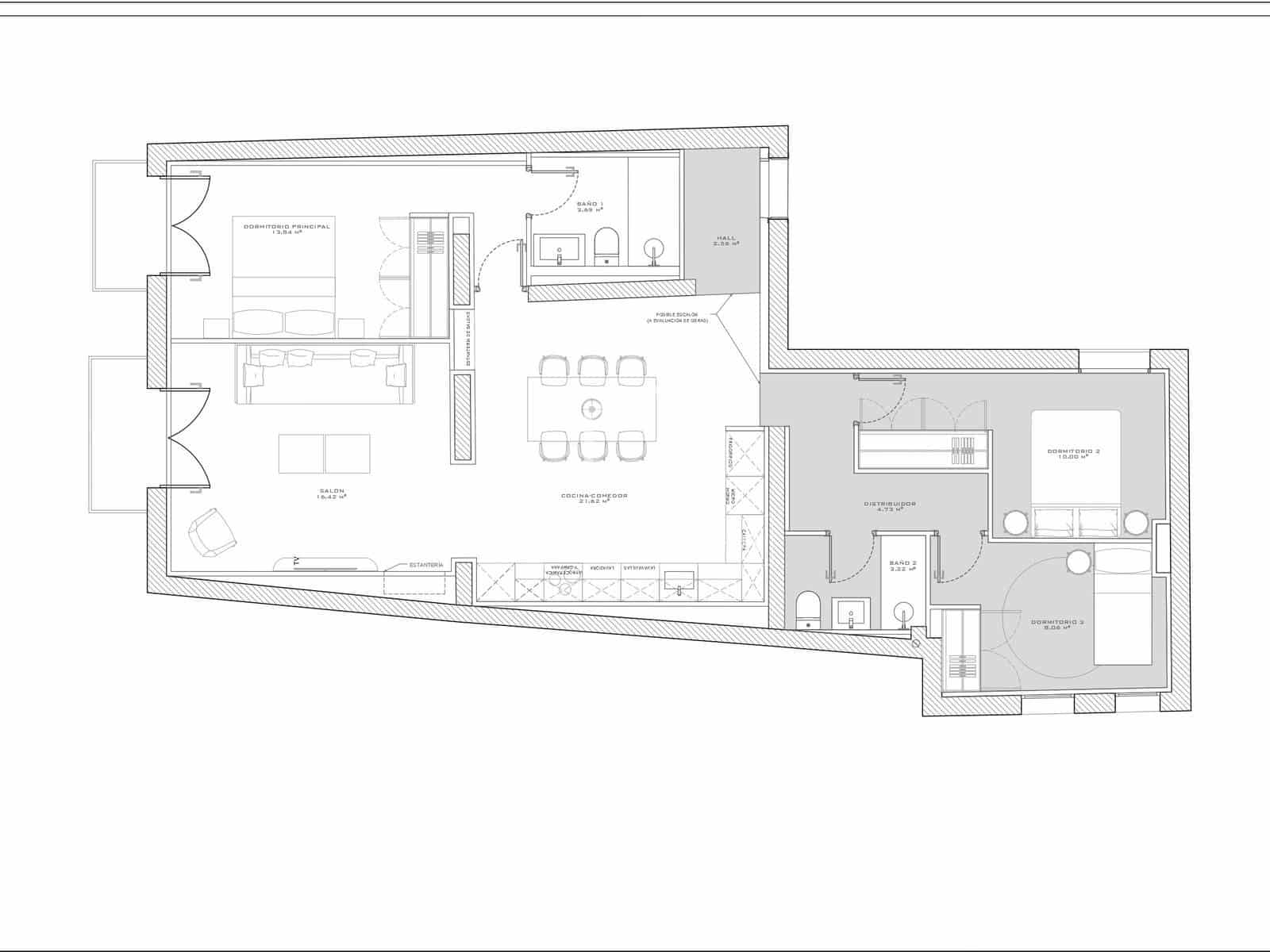 3 makuuhuone Huoneisto myytävänä paikassa Madrid kaupunki - 1 080 000 € (Ref: 9553239)