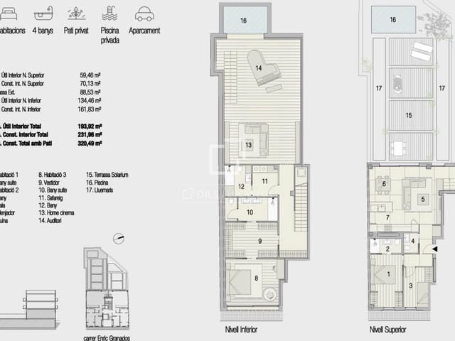 Apartamento de 3 habitaciones en Sant Cugat del Vallès en venta - 1.560.000 € (Ref: 9566420)