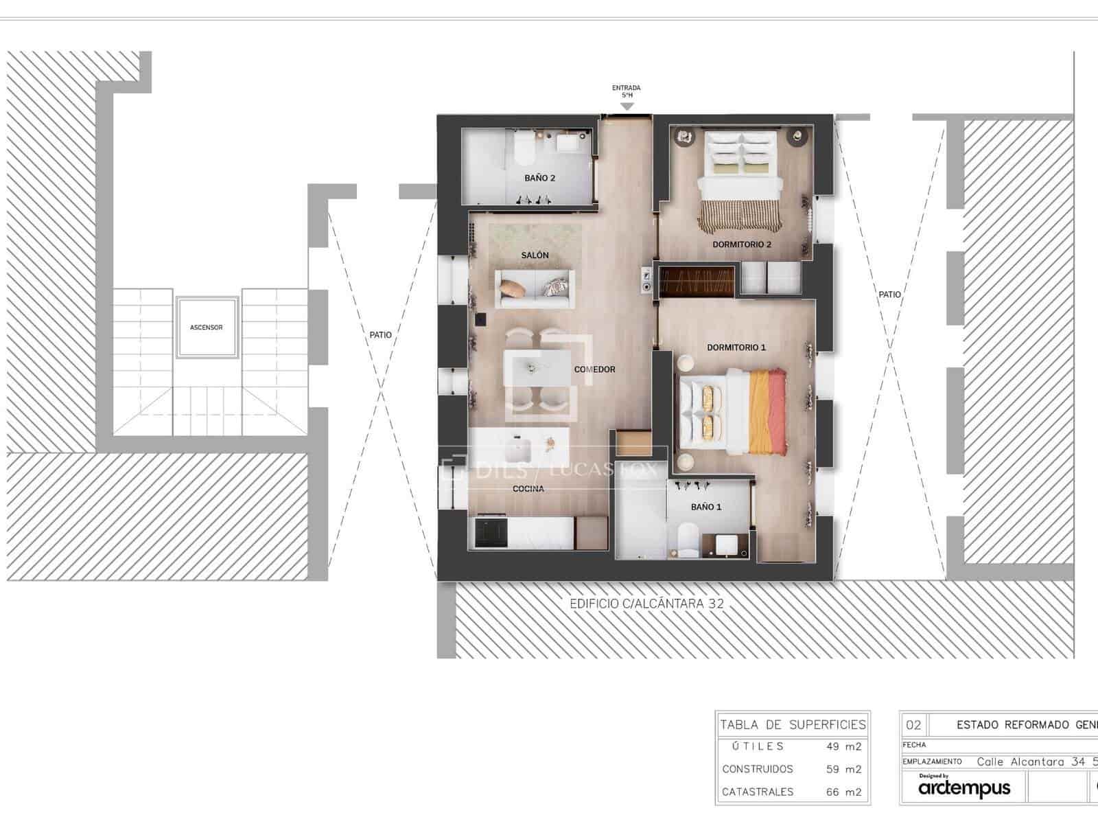 2 sypialnia Apartament na sprzedaż w Miasto Madryt - 839 000 € (Ref: 9580022)