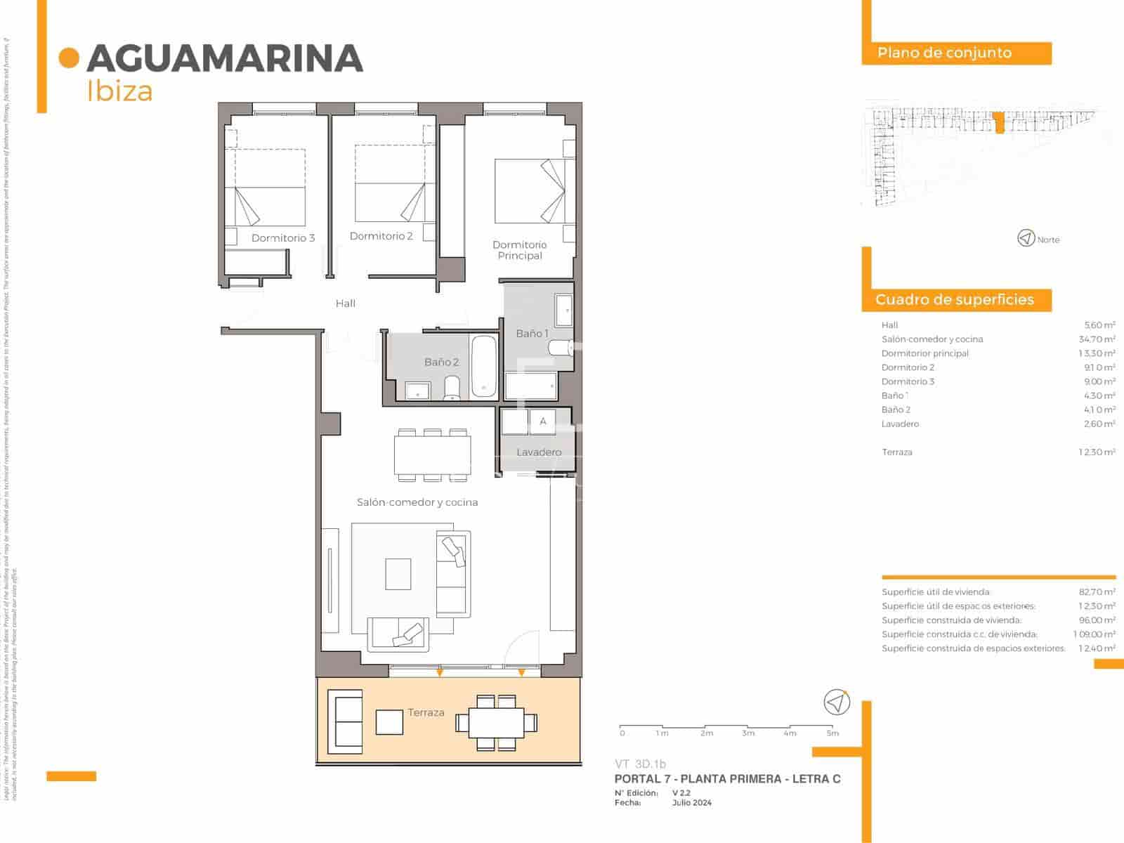 3 sypialnia Apartament na sprzedaż w Miasto Ibiza / Eivissa z basenem garażem - 664 600 € (Ref: 9596500)