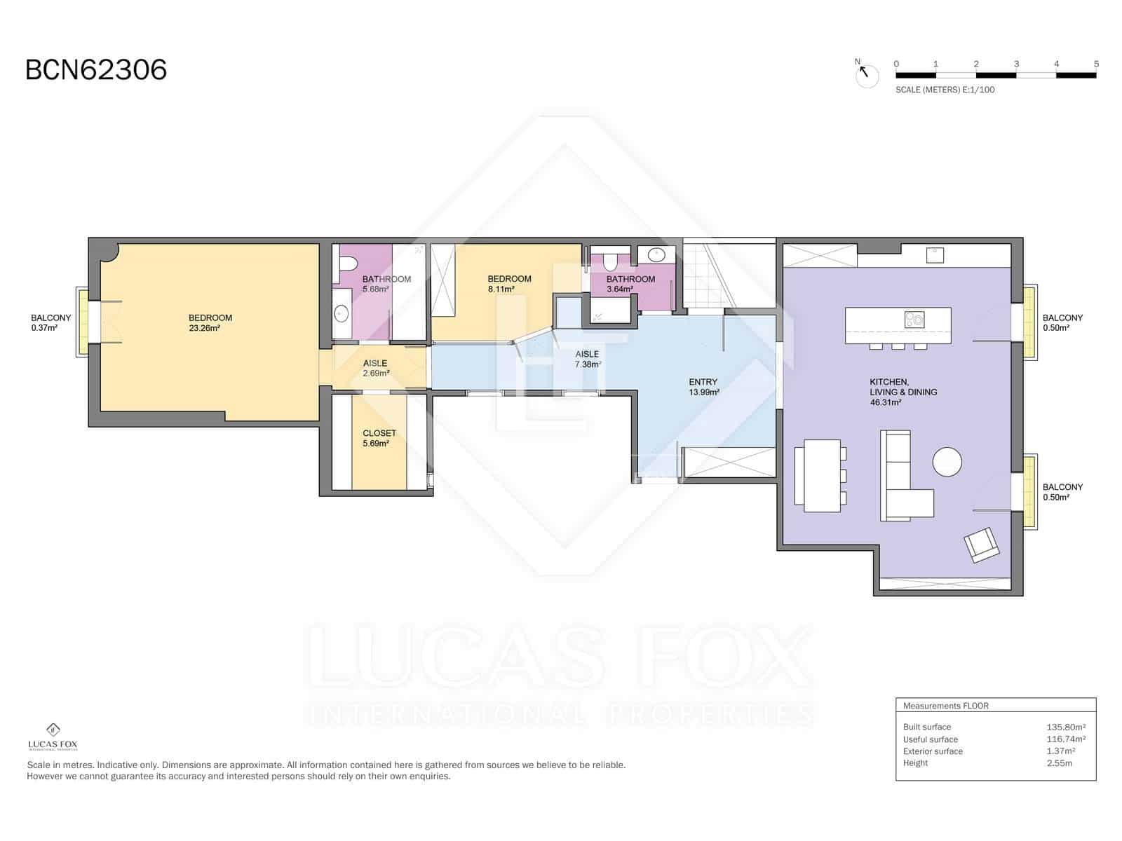 Ático de 2 habitaciones en Barcelona ciudad en venta - 895.000 € (Ref: 9598084)