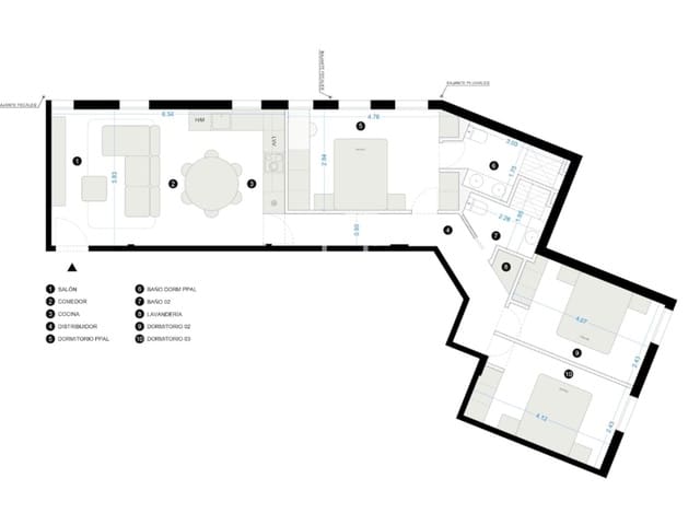 3 soveværelse Lejlighed til salg i Almagro, Madrid by - € 960.000 (Ref: 9598324)