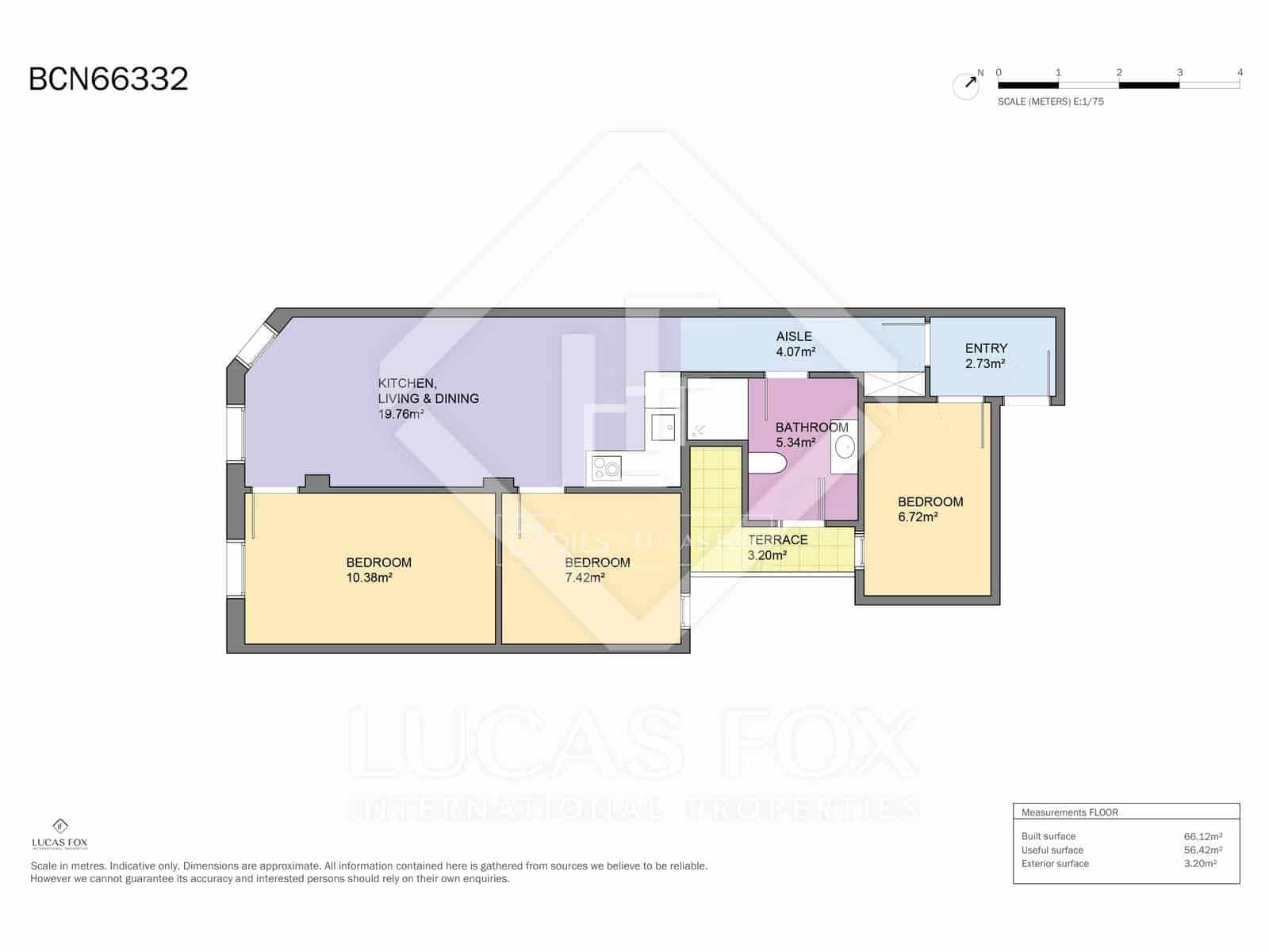 Apartamento de 3 habitaciones en Barcelona ciudad en venta - 545.000 € (Ref: 9603435)
