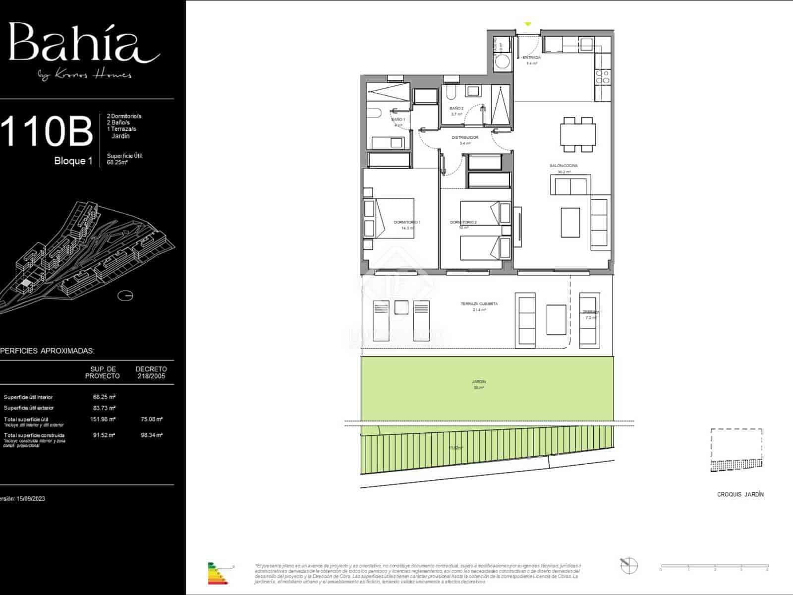 Apartamento de 2 habitaciones en La Cala de Mijas en venta con piscina garaje - 425.000 € (Ref: 9614057)