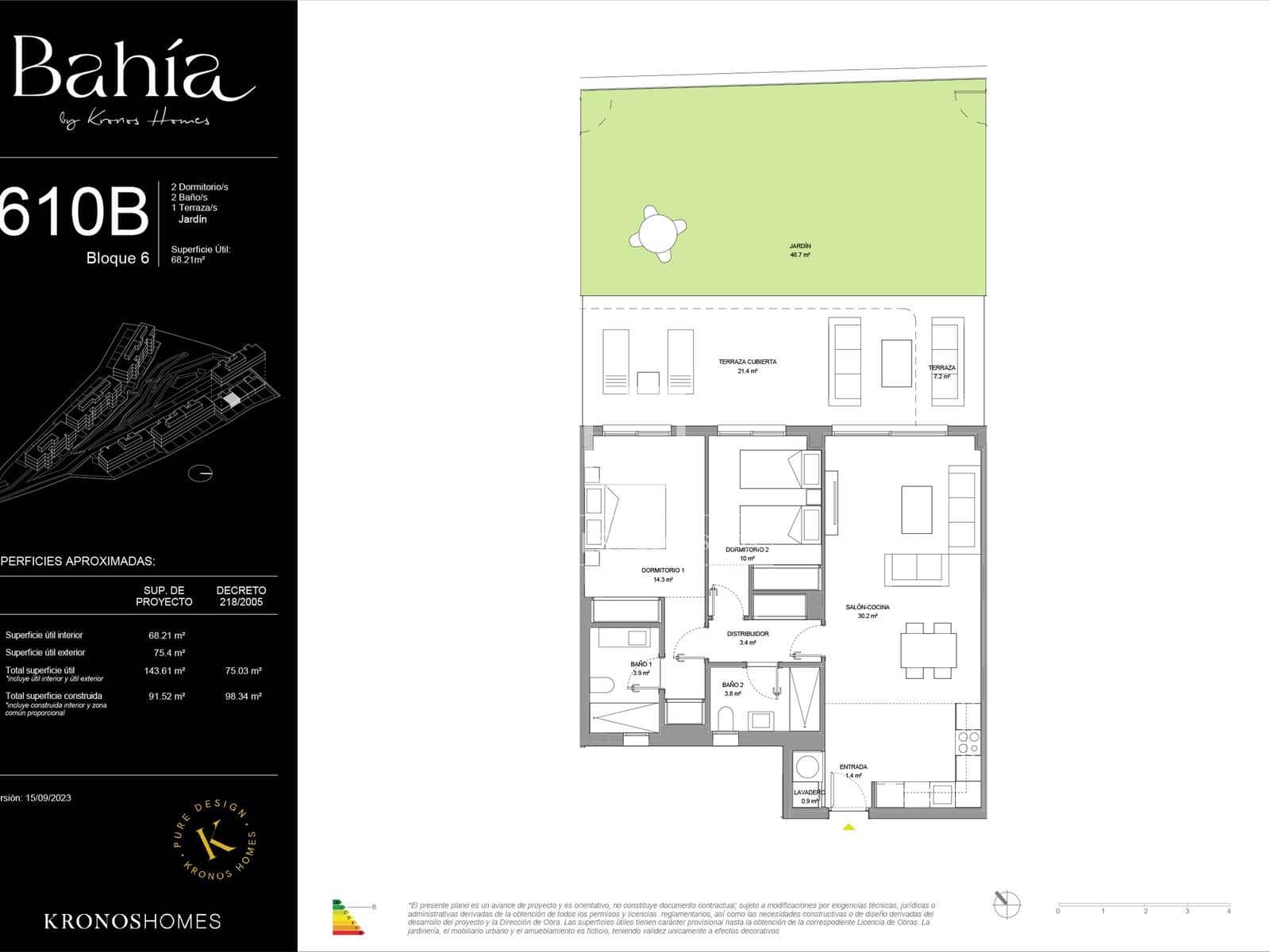 Apartamento de 2 habitaciones en La Cala de Mijas en venta con piscina garaje - 425.000 € (Ref: 9614057)