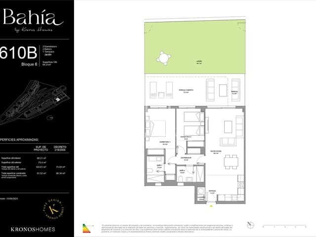 Apartamento de 2 habitaciones en La Cala de Mijas, Mijas en venta con piscina garaje - 425.000 € (Ref: 9614057)