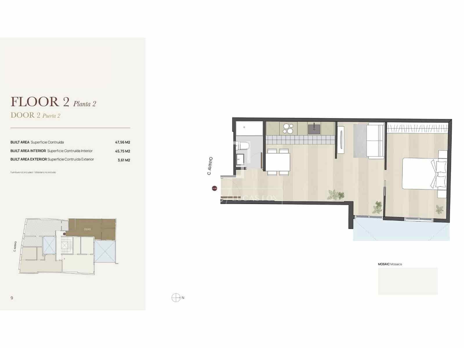 1 quarto Apartamento para venda em Barcelona cidade - 359 000 € (Ref: 9618581)