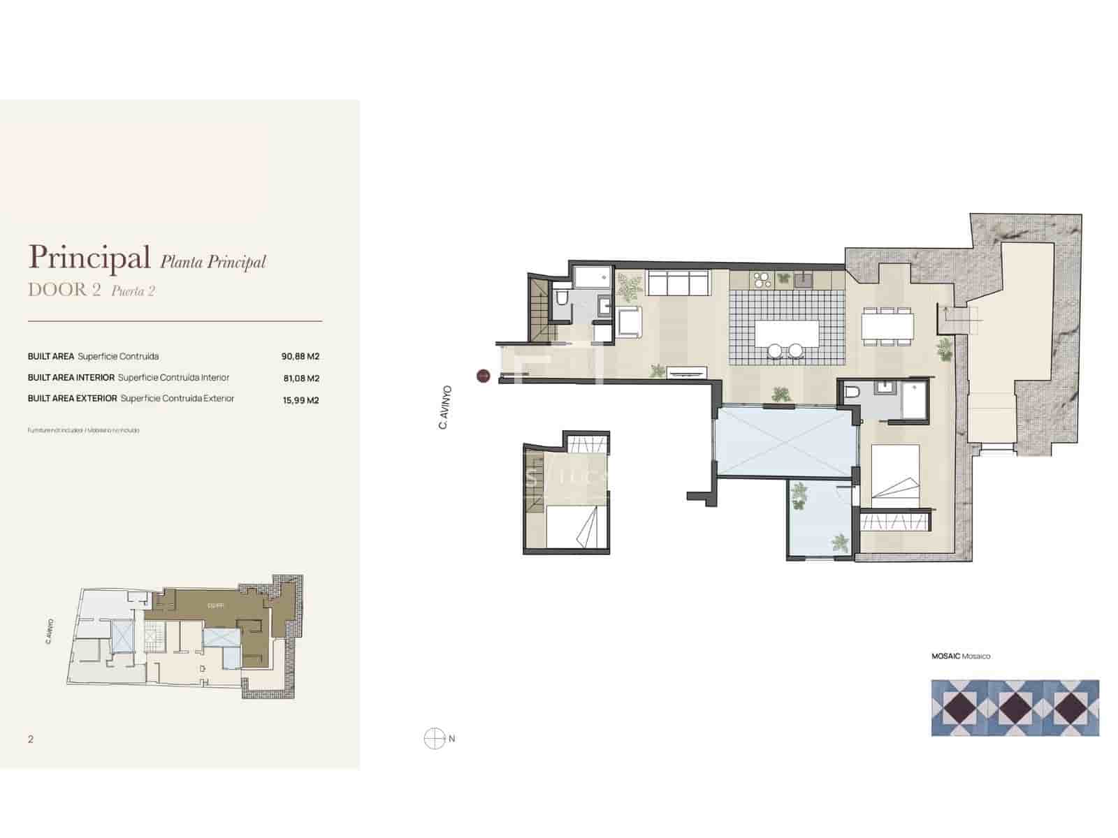 Apartamento de 2 habitaciones en Barcelona ciudad en venta - 890.000 € (Ref: 9618585)