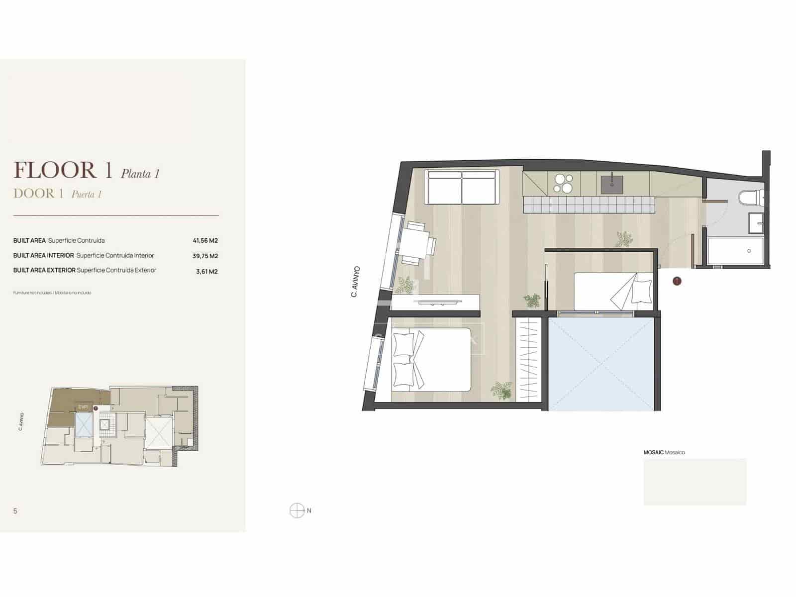 2 quarto Apartamento para venda em Barcelona cidade - 380 000 € (Ref: 9618588)