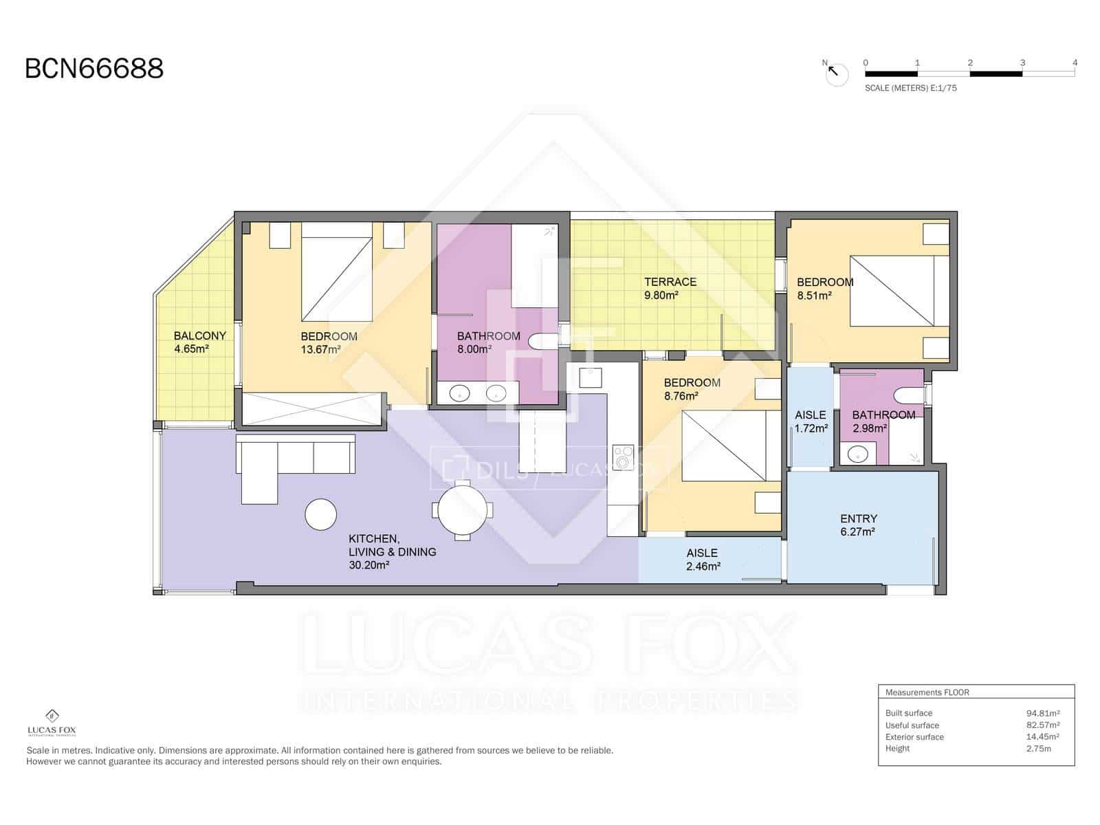 3 soverom Leilighet til salgs i Barcelona by med garasje - € 535 000 (Ref: 9624215)