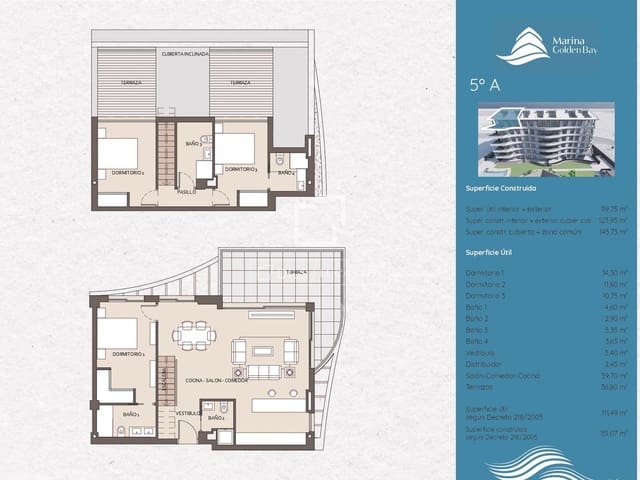 3 sovrum Takvåning till salu i Benalmádena - 1 410 000 € (Ref: 9626460)